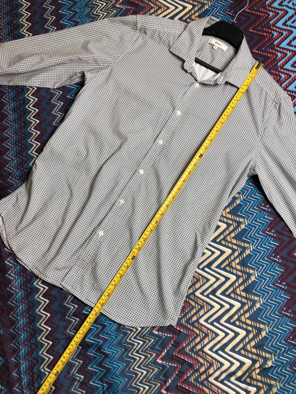 Designer Vintage Y2K shirt Diesel print logo luxury white streetwear Size US L / EU 52-54 / 3 - 10 Thumbnail