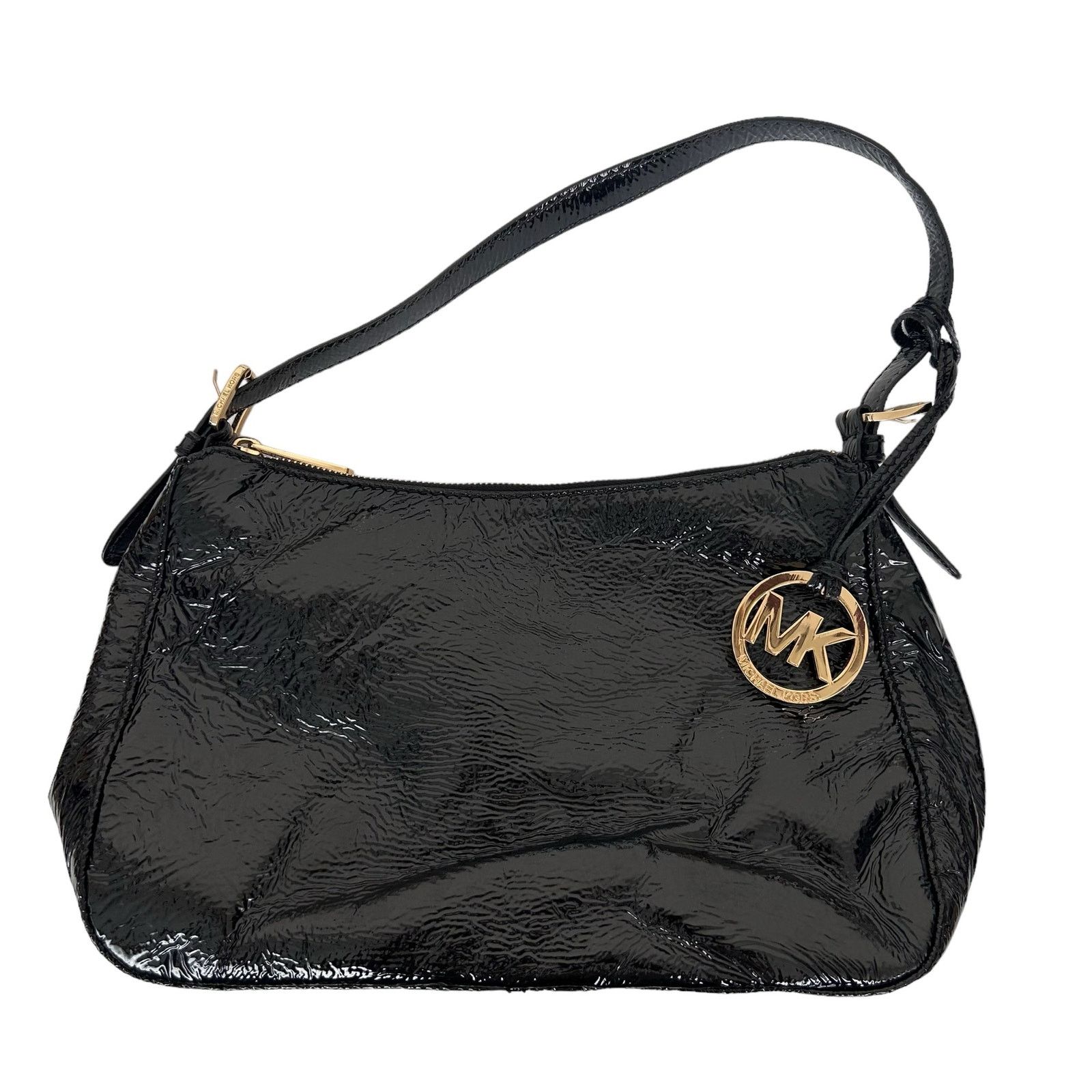 Michael Kors Michael Kors Black Patent Leather Shoulder Bag Size ONE SIZE - 1 Thumbnail