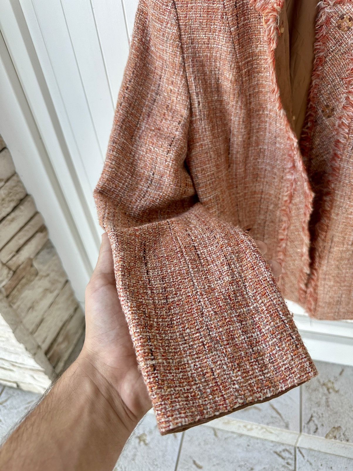 Japanese Brand Vintage Vinvert Tweed Jacket Made In Japan Size M / US 6-8 / IT 42-44 - 13 Thumbnail