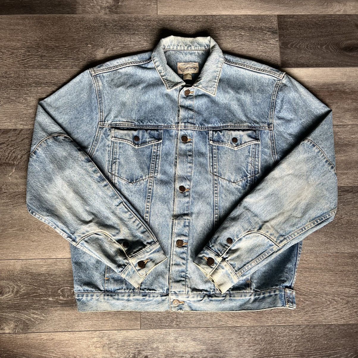 Britches Vintage 1990s Britches Light Wash Denim Jean Trucker Jacket Size US XL / EU 56 / 4 - 1 Thumbnail