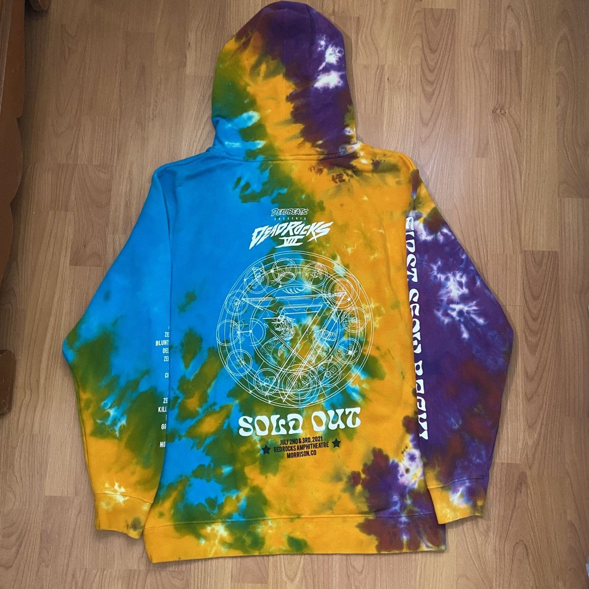 Band Tees Zeds Dead Deadrocks VlI First Show Back Tie Dye Hoodie Large Size US L / EU 52-54 / 3 - 2 Thumbnail