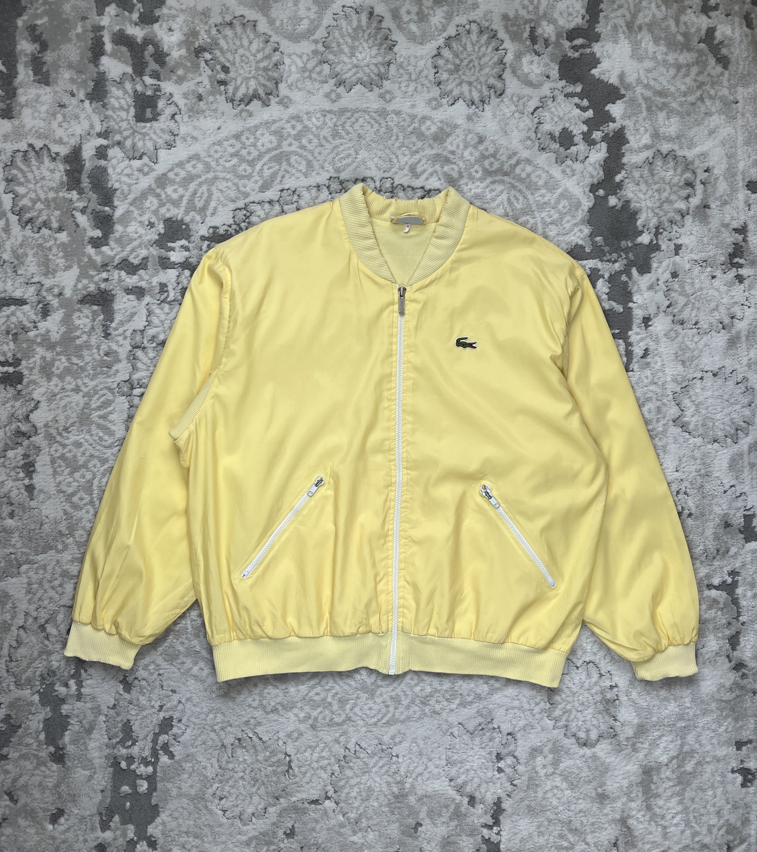 Lacoste Vintage Lacoste Chemise Bomber Jacket Yellow Made in France Size US L / EU 52-54 / 3 - 1 Thumbnail
