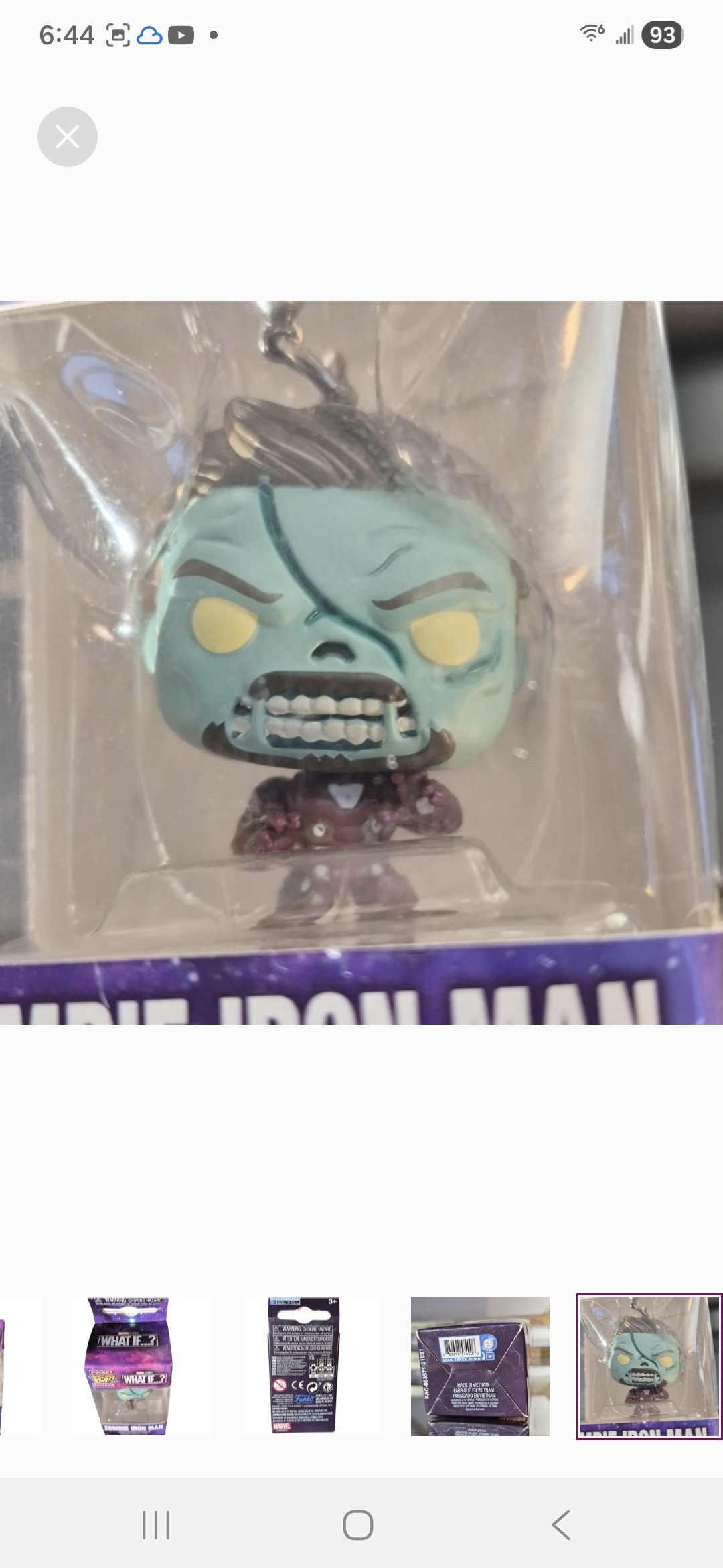 Other Funko × Marvel What If..?Zombie Iron Man Pocket POP Keychain Size ONE SIZE - 4 Thumbnail