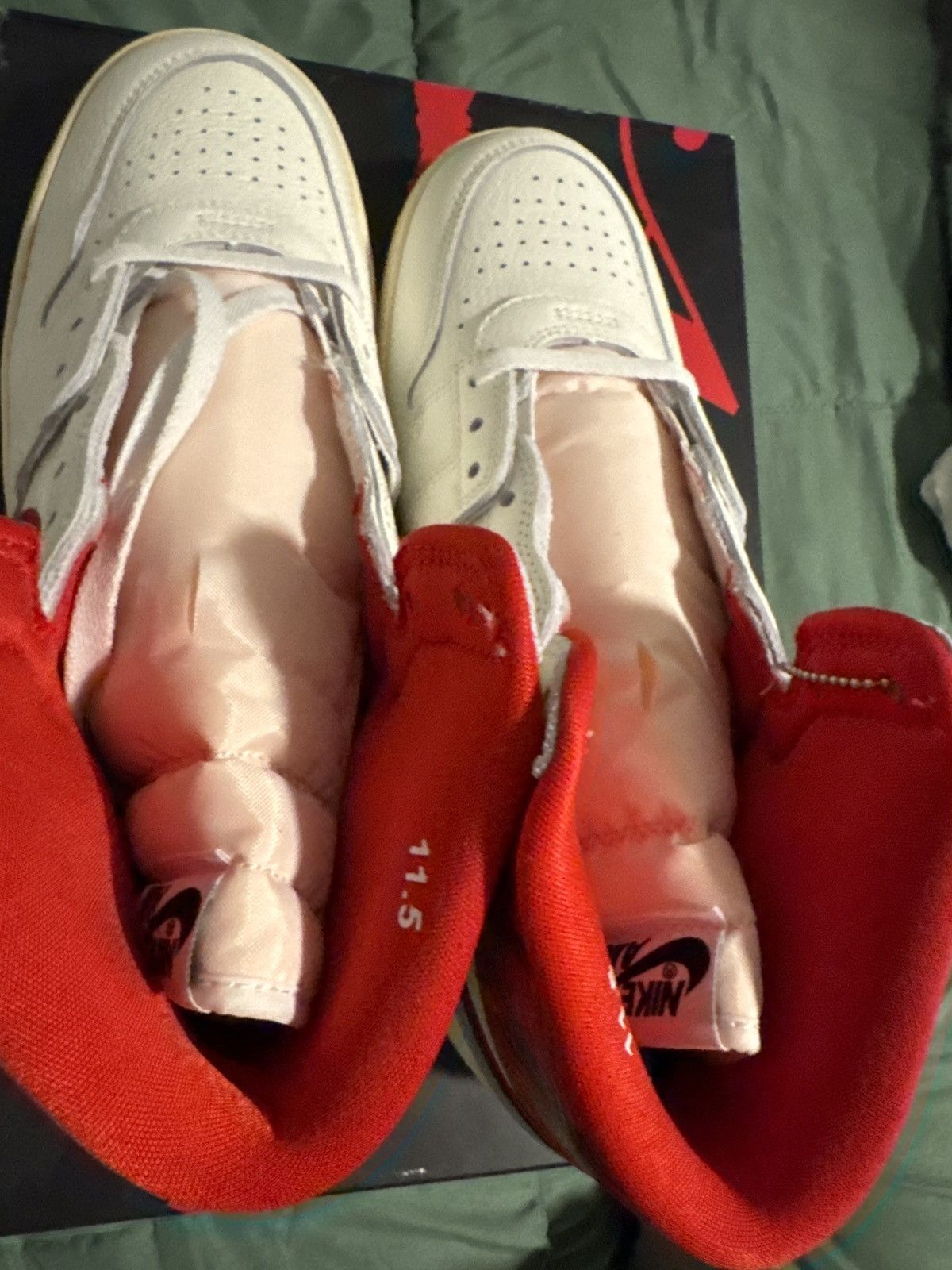Awake NY × Jordan Brand × Nike Awake x Jordan Air Ship PE SP - Sail / Black / Red Size US 11.5 / EU 44-45 - 7 Thumbnail