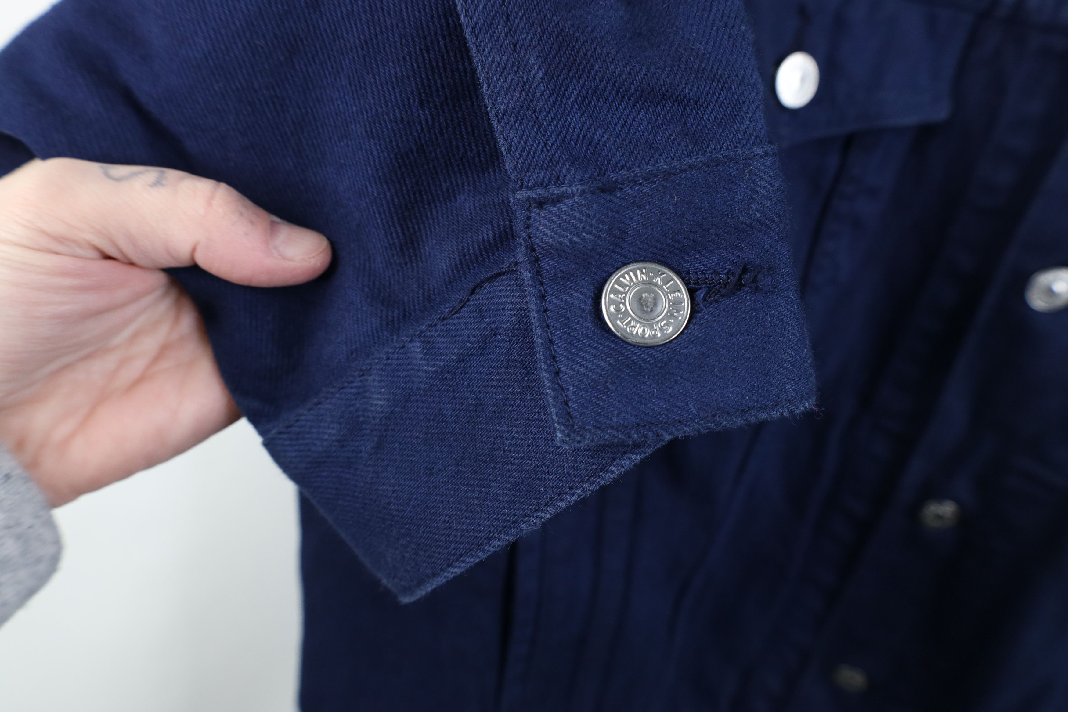 Calvin Klein Deadstock Vintage 90s Calvin Klein Jacket Navy Blue USA Size US L / EU 52-54 / 3 - 7 Thumbnail