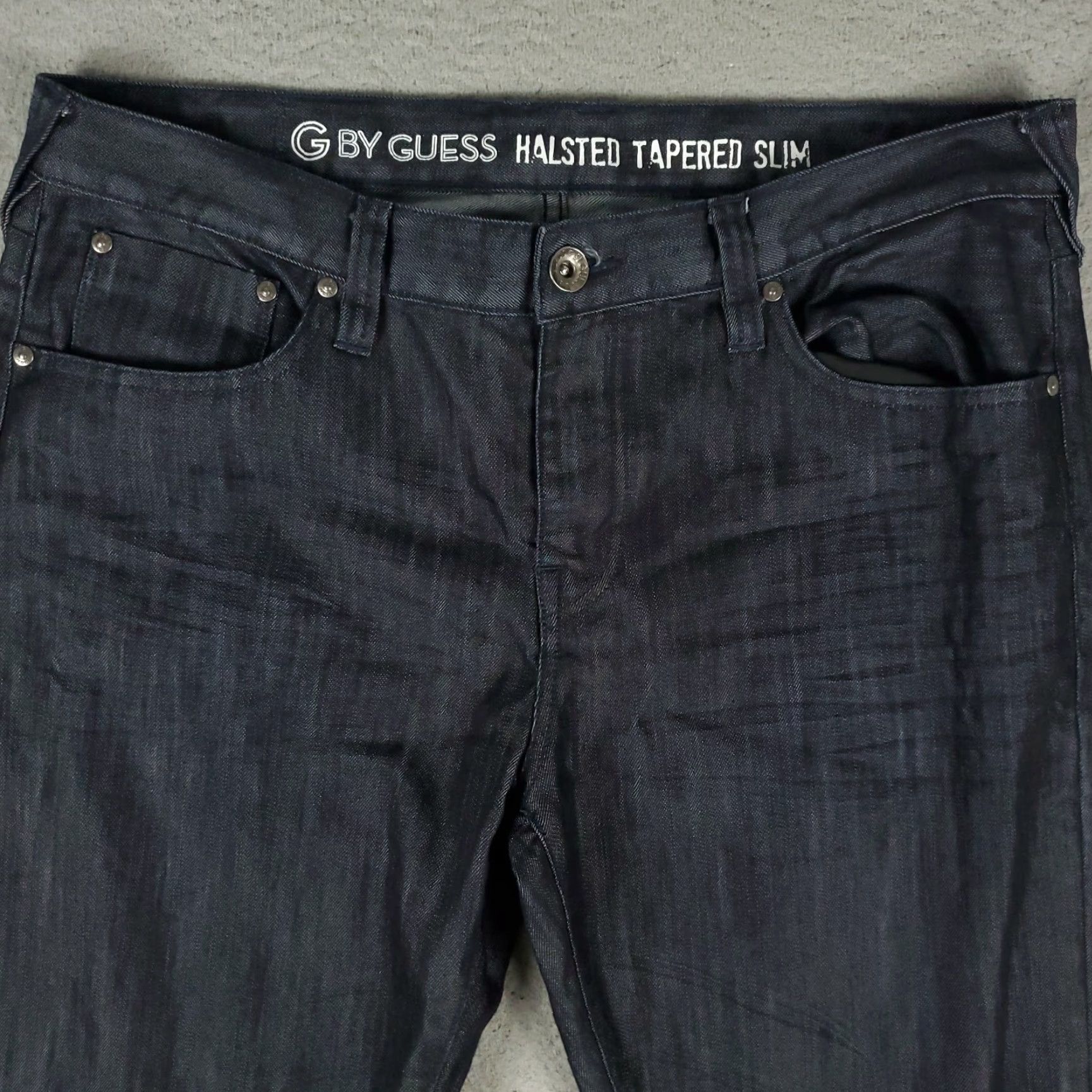 Guess VINTAGE GUESS Jeans Mens 36x32 Denim Pants Slim Tapered Straight 5-Pocket Blue Size US 36 / EU 52 - 2 Thumbnail