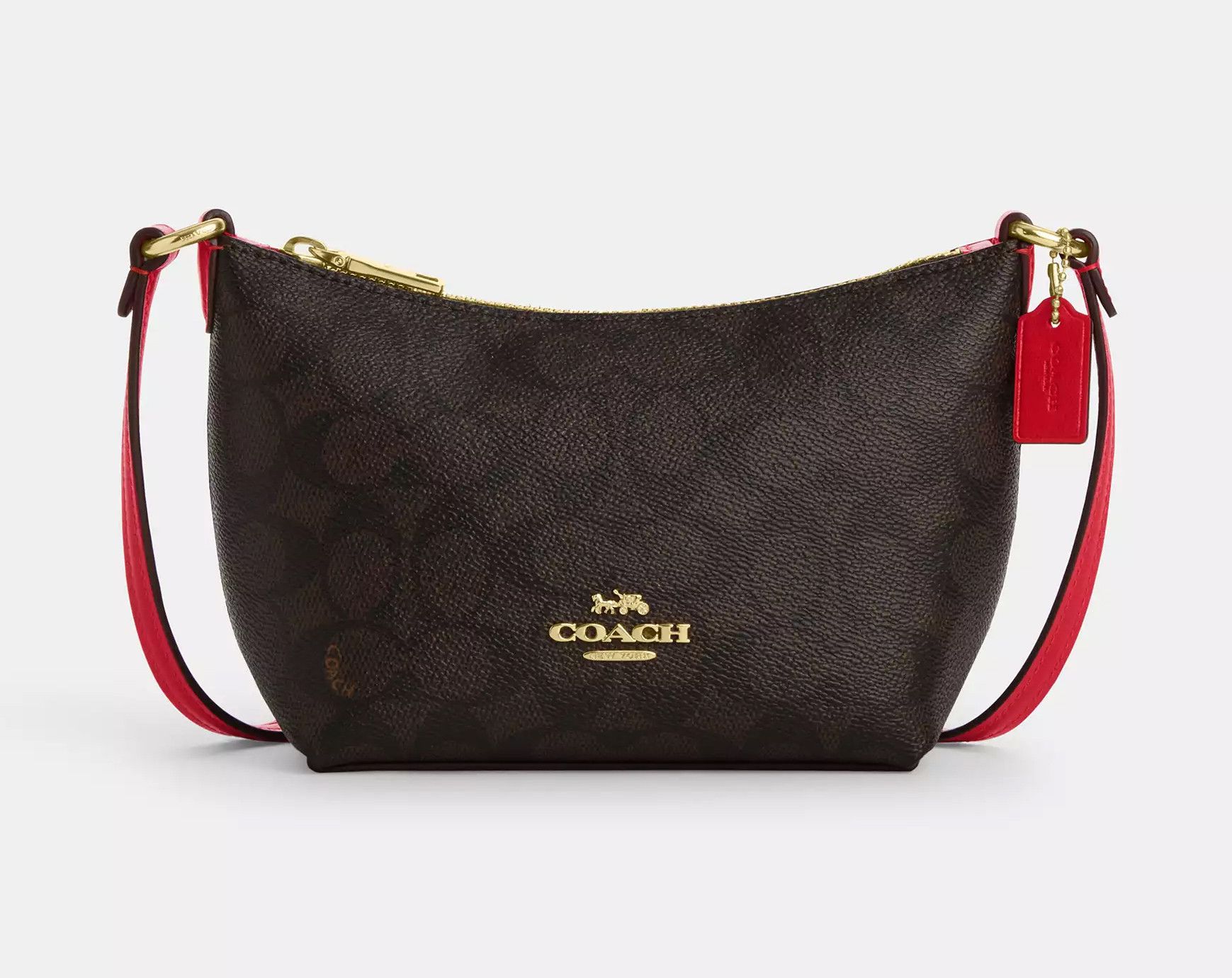 Coach NWT Coach Zip Top Crossbody Bag In Signature Canvas CX604 Size ONE SIZE - 9 Thumbnail