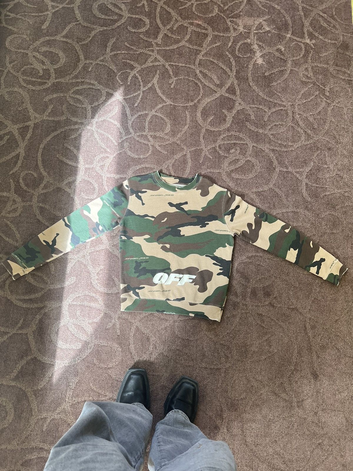 Off-White Off-White 18Aw Sweatshirt Camouflage Distressed Size US S / EU 44-46 / 1 - 4 Thumbnail