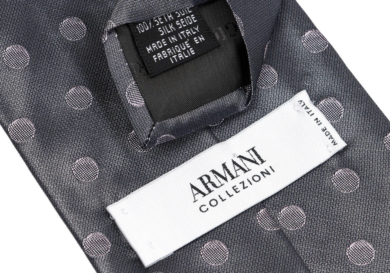 Armani Collezioni Dot Jacquard Silk Tie in Light Purple Size ONE SIZE - 6 Thumbnail