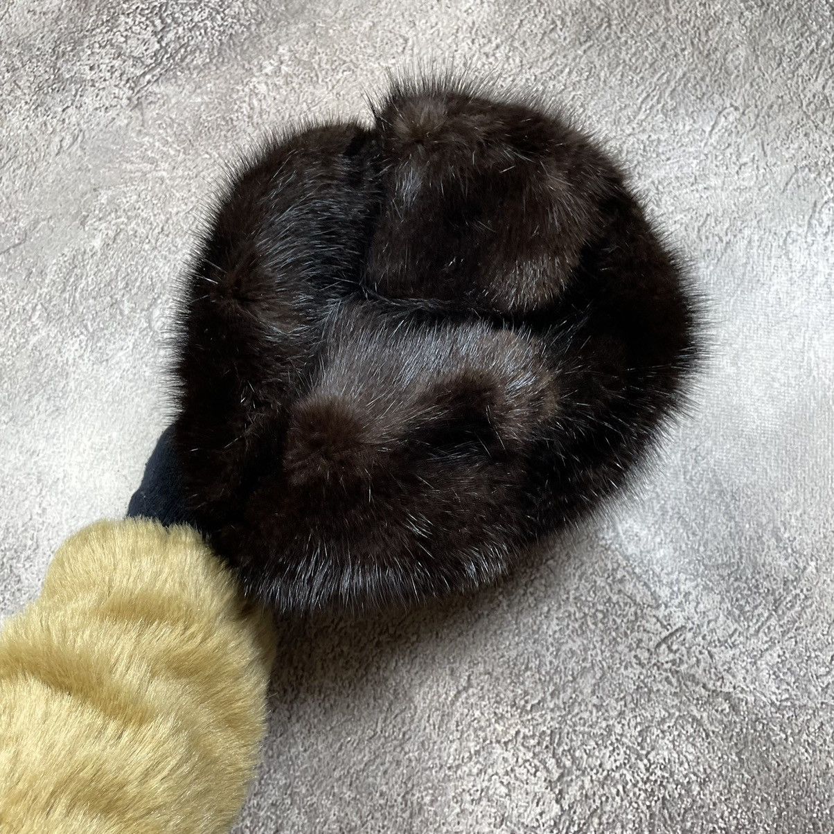 Vintage Vintage 90s Skeleton Hand Fuzzy Beanie Black Grunge Logo OS Size ONE SIZE - 5 Thumbnail