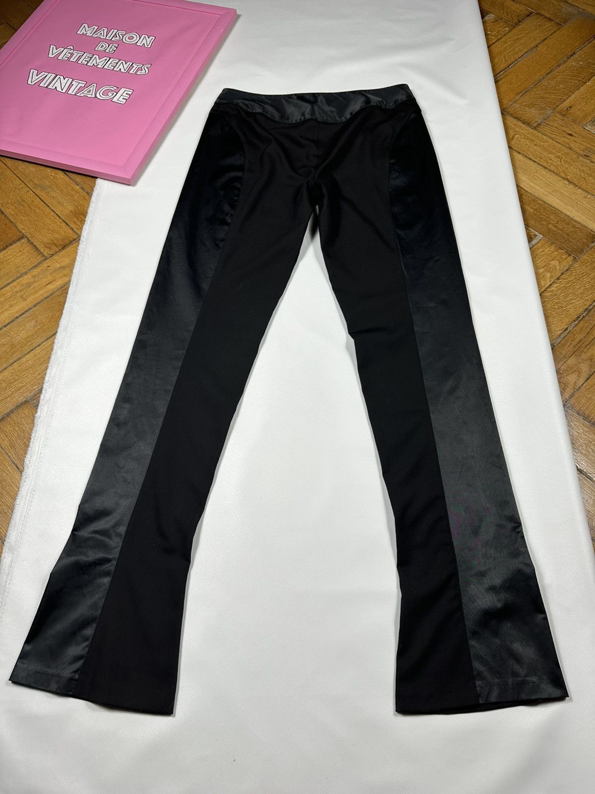 Just Cavalli × Vintage Just Cavalli Slim Stretch Pants Satin Size 27" / US 4 / IT 40 - 15 Thumbnail