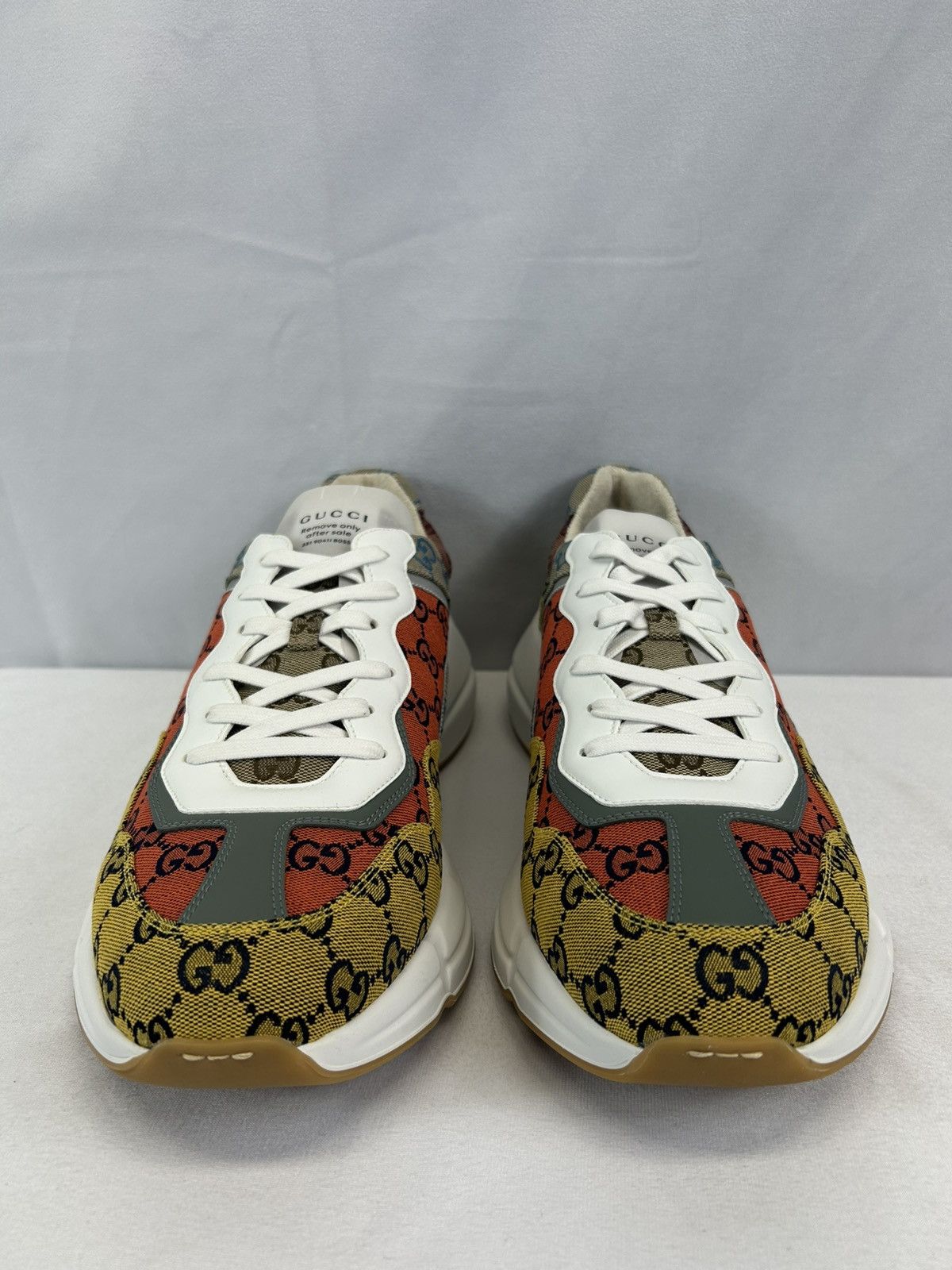 Gucci GUCCI Rhyton GG Leather Canvas Sneaker Size US 13 / EU 46 - 6 Thumbnail