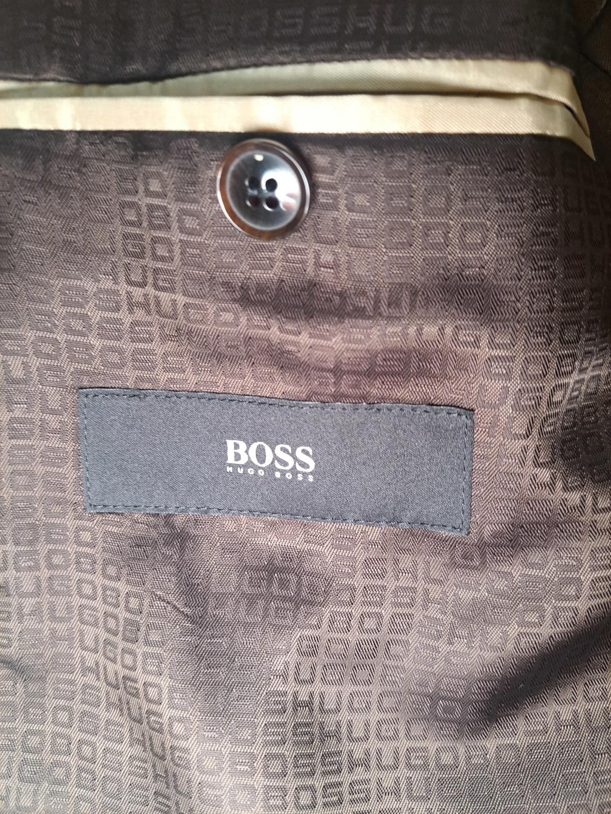Hugo Boss Hugo Boss Sport Coat Mens 42L Brown Nailhead Wool Linen Size 42L - 2 Thumbnail
