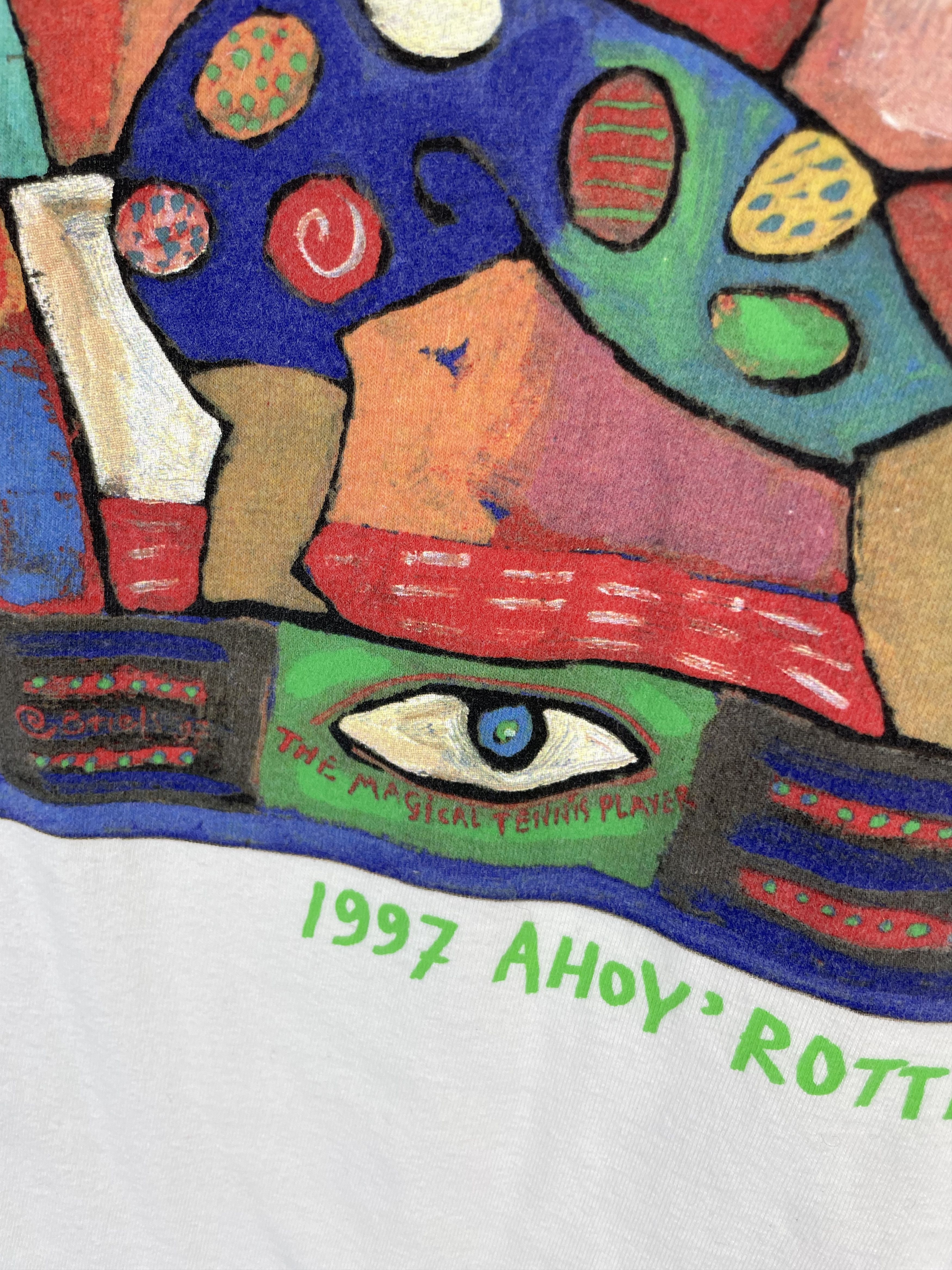 Vintage Vintage 1997 Abn Amro World Tennis Rotterdam Tee Size US L / EU 52-54 / 3 - 4 Thumbnail
