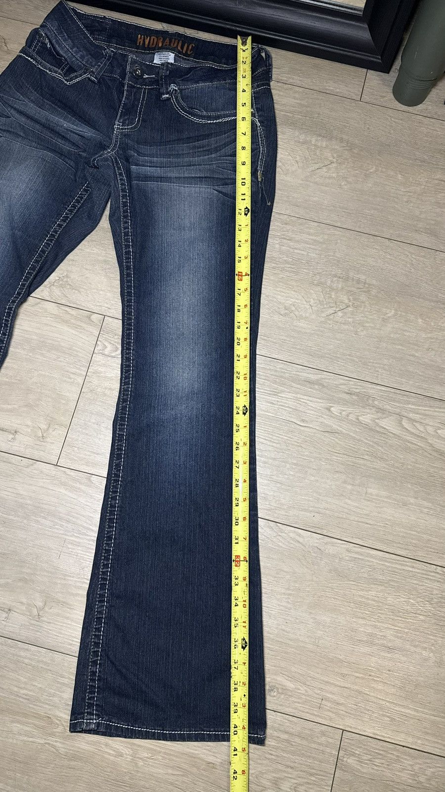 Miss Me Y2K 2000s Women’s Hydraulic Embroidered Dark Stone Wash Size 27" / US 4 / IT 40 - 10 Thumbnail