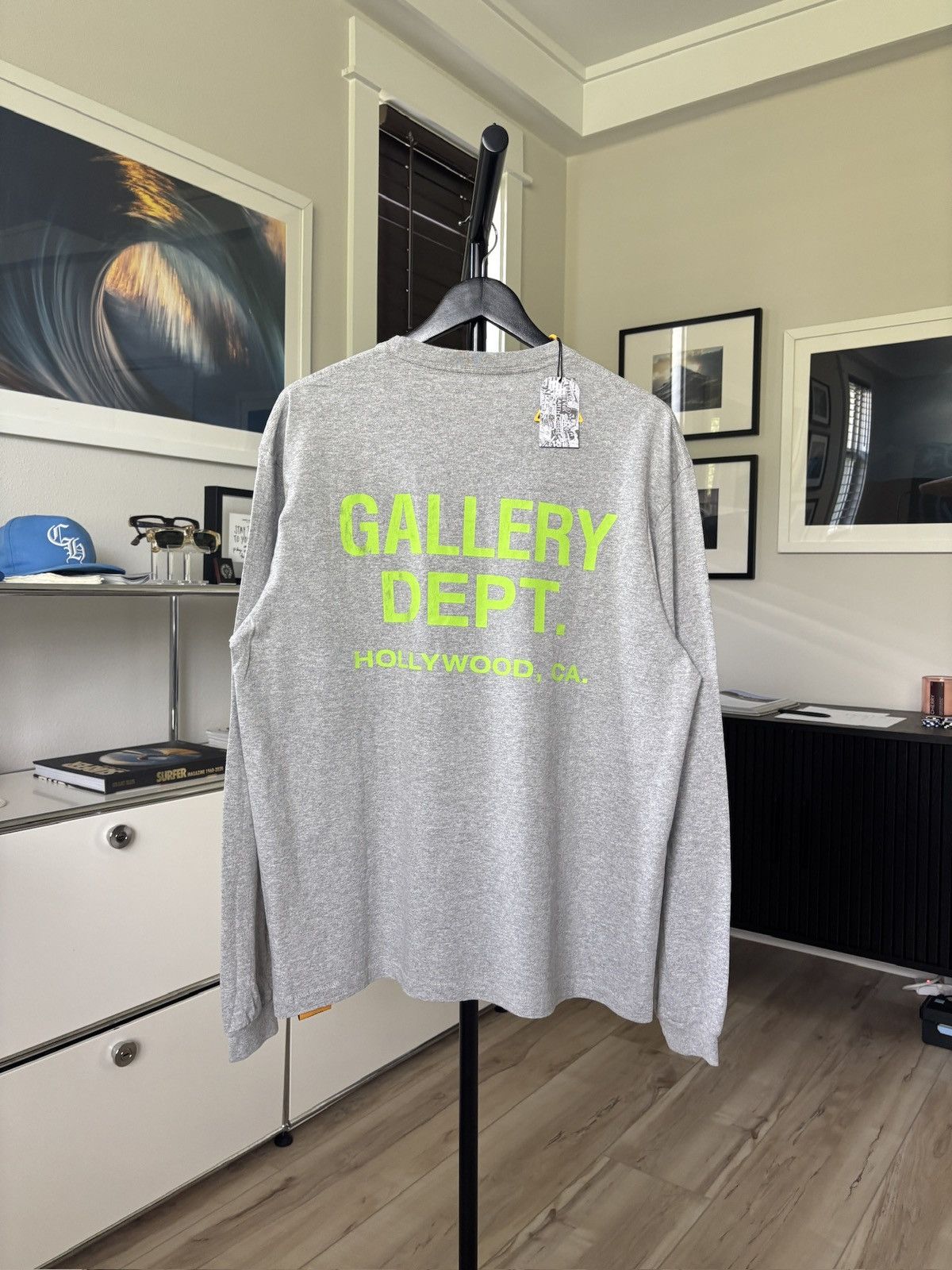 Gallery Dept. GALLERY DEPT LONG SLEEVE NEON GREEN LOGO TEE Size US L / EU 52-54 / 3 - 2 Thumbnail