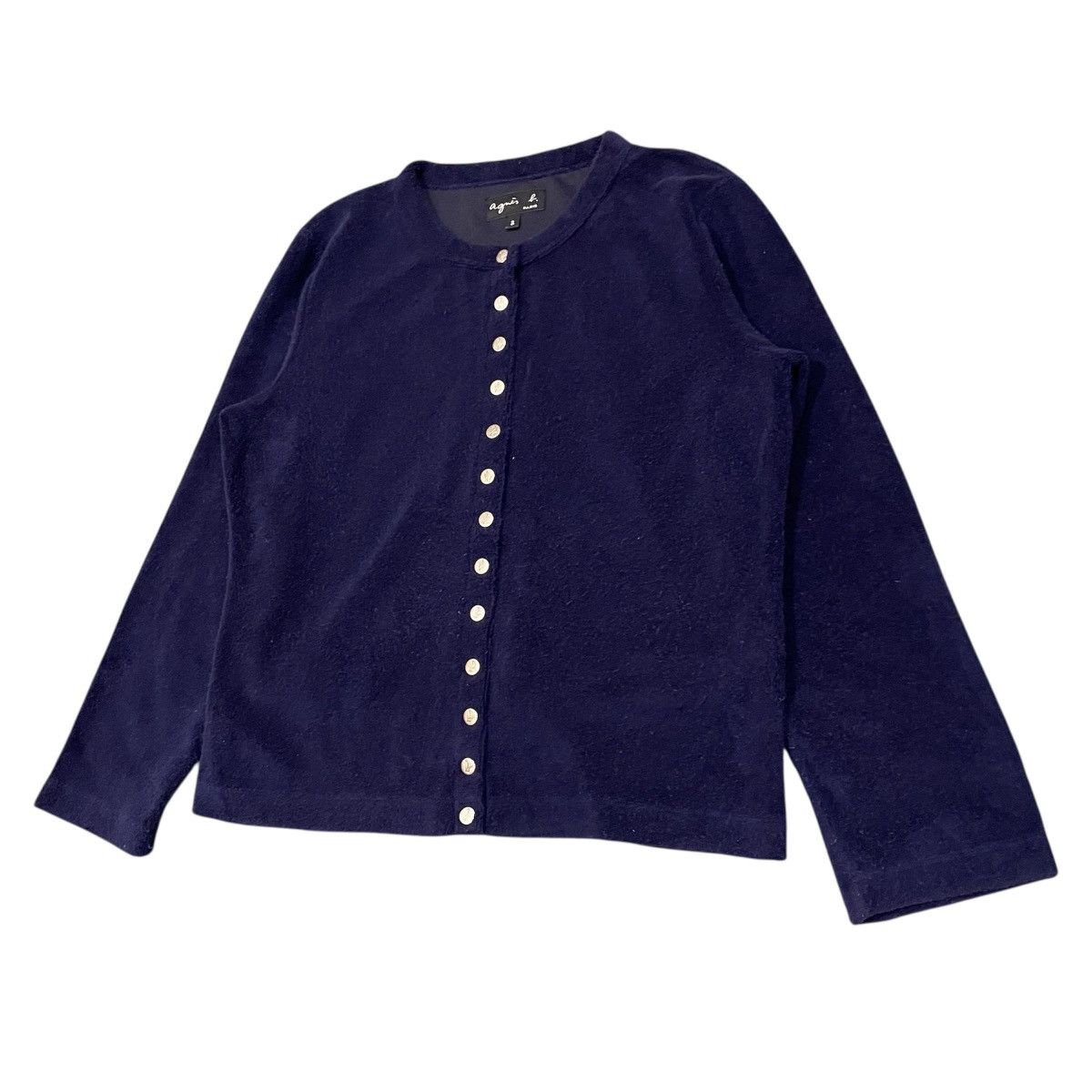 agnes b. Agnes B navy blue terry le petit snap cardigan Size XS / US 0-2 / IT 36-38 - 5 Thumbnail