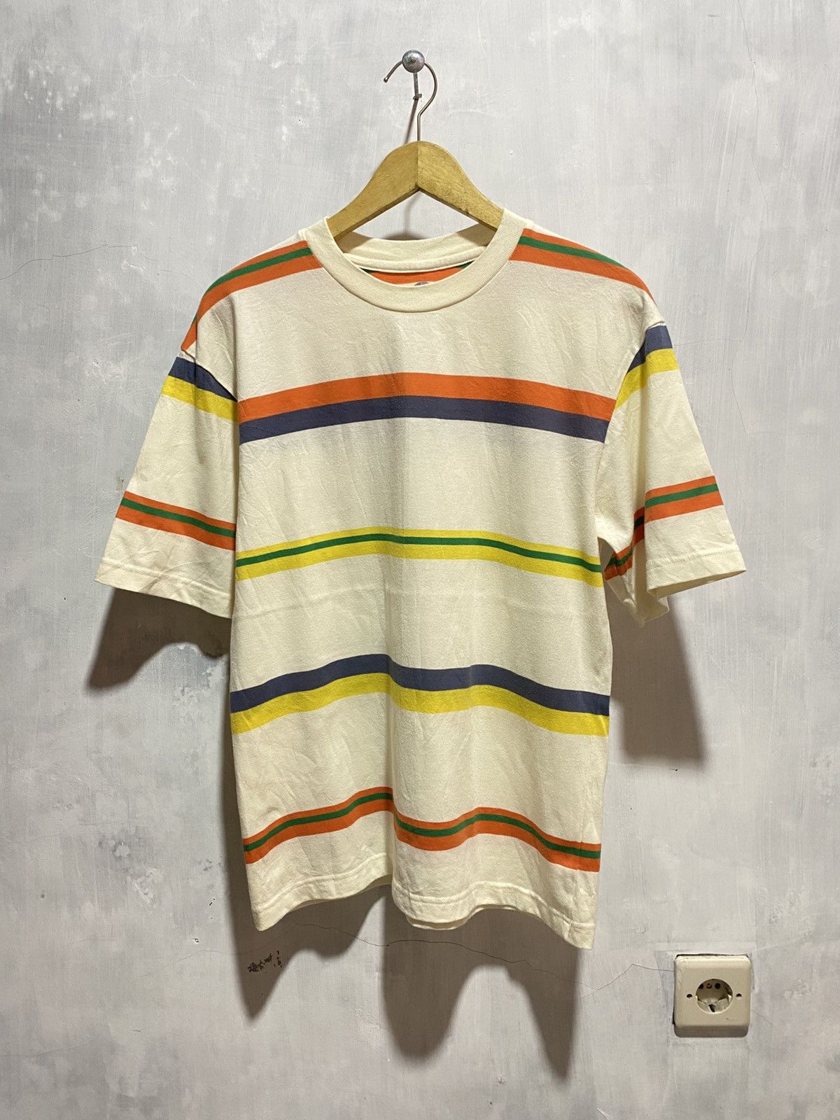 Japanese Brand human brand stripped multicolor tshirt Size US M / EU 48-50 / 2 - 2 Thumbnail