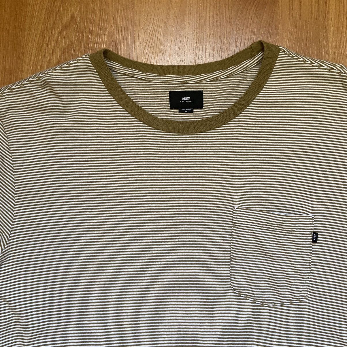 Obey Obey Men’s Striped Front Pocket T-Shirt Size Medium Size US M / EU 48-50 / 2 - 3 Thumbnail
