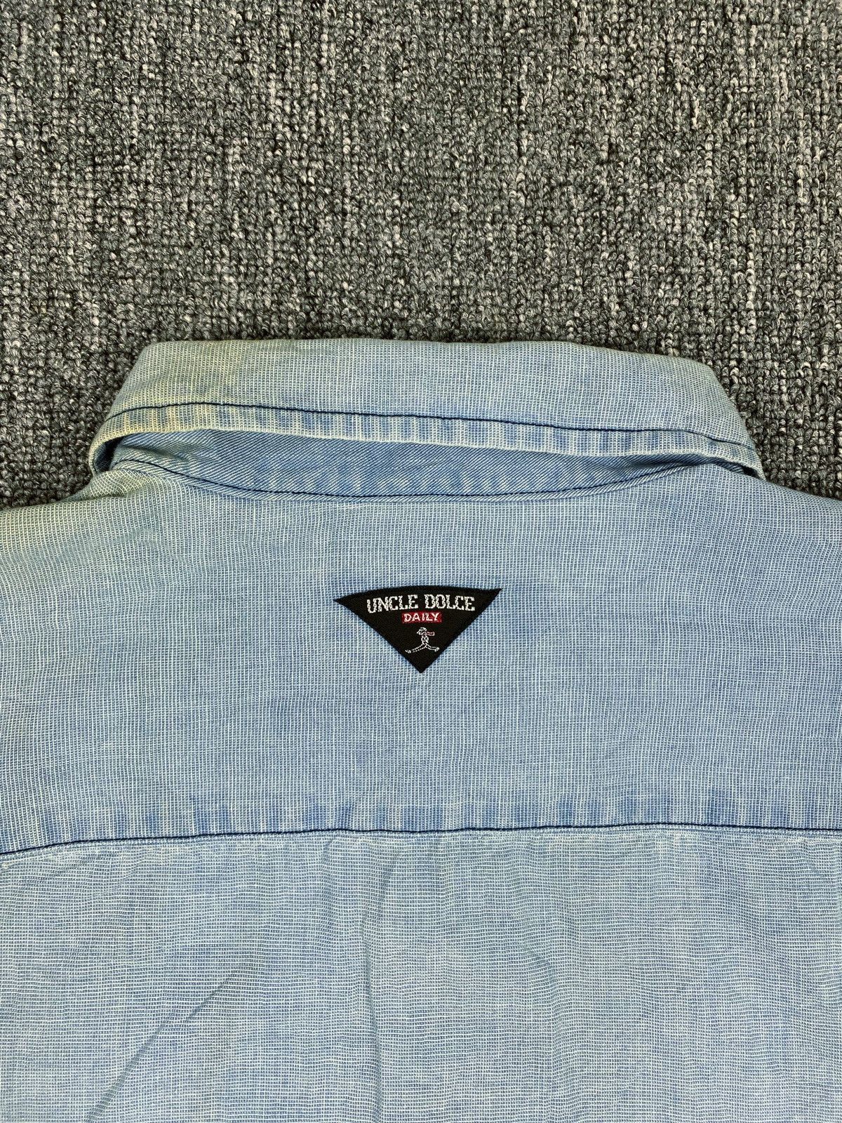 Japanese Brand Uncle Dolce Denim Distressed Shirt Size US XL / EU 56 / 4 - 14 Thumbnail