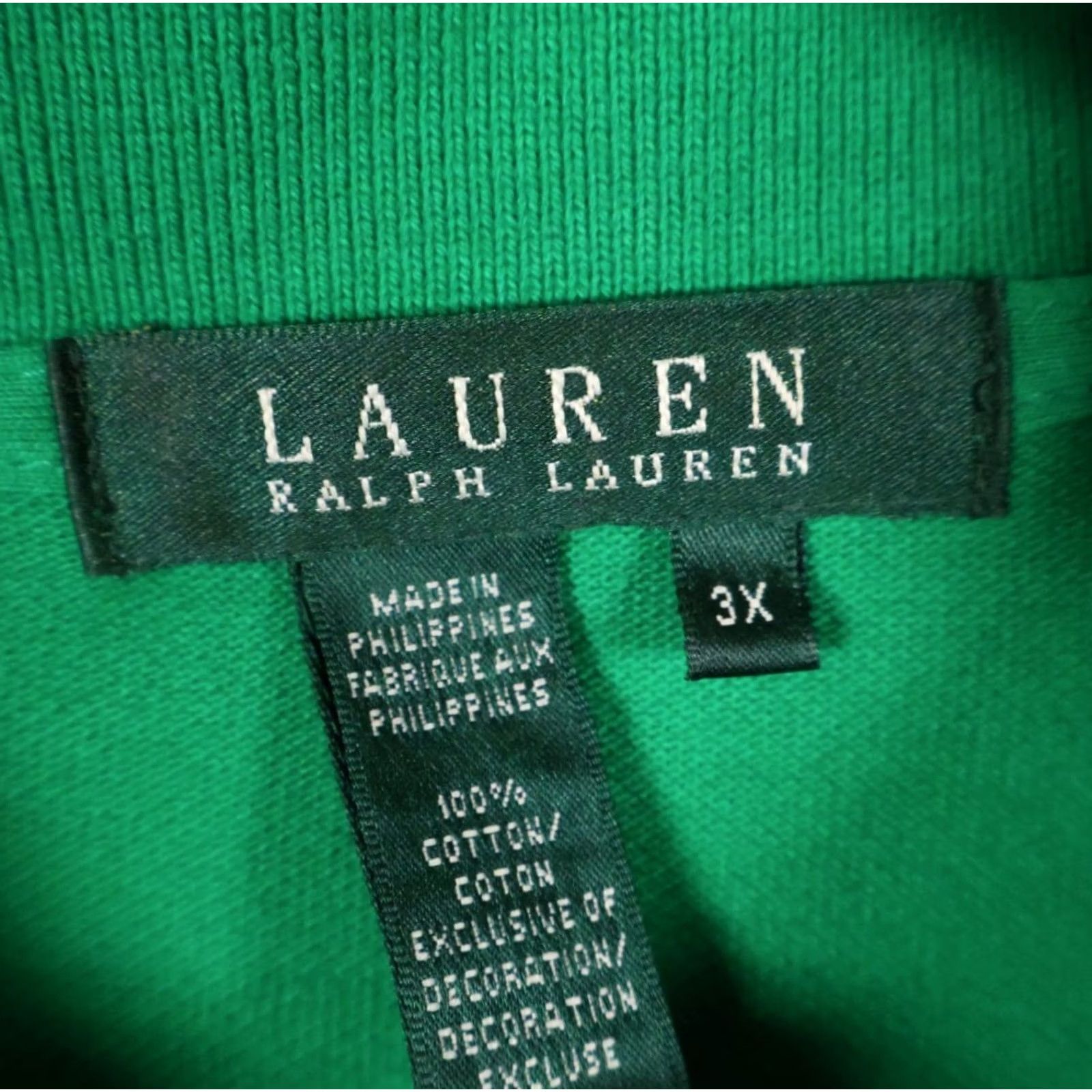 Ralph Lauren Lauren Ralph Lauren Green Polo Shirt Men's 3X Crown Crest Embroidery Cotton Size US XXL / EU 58 / 5 - 3 Thumbnail