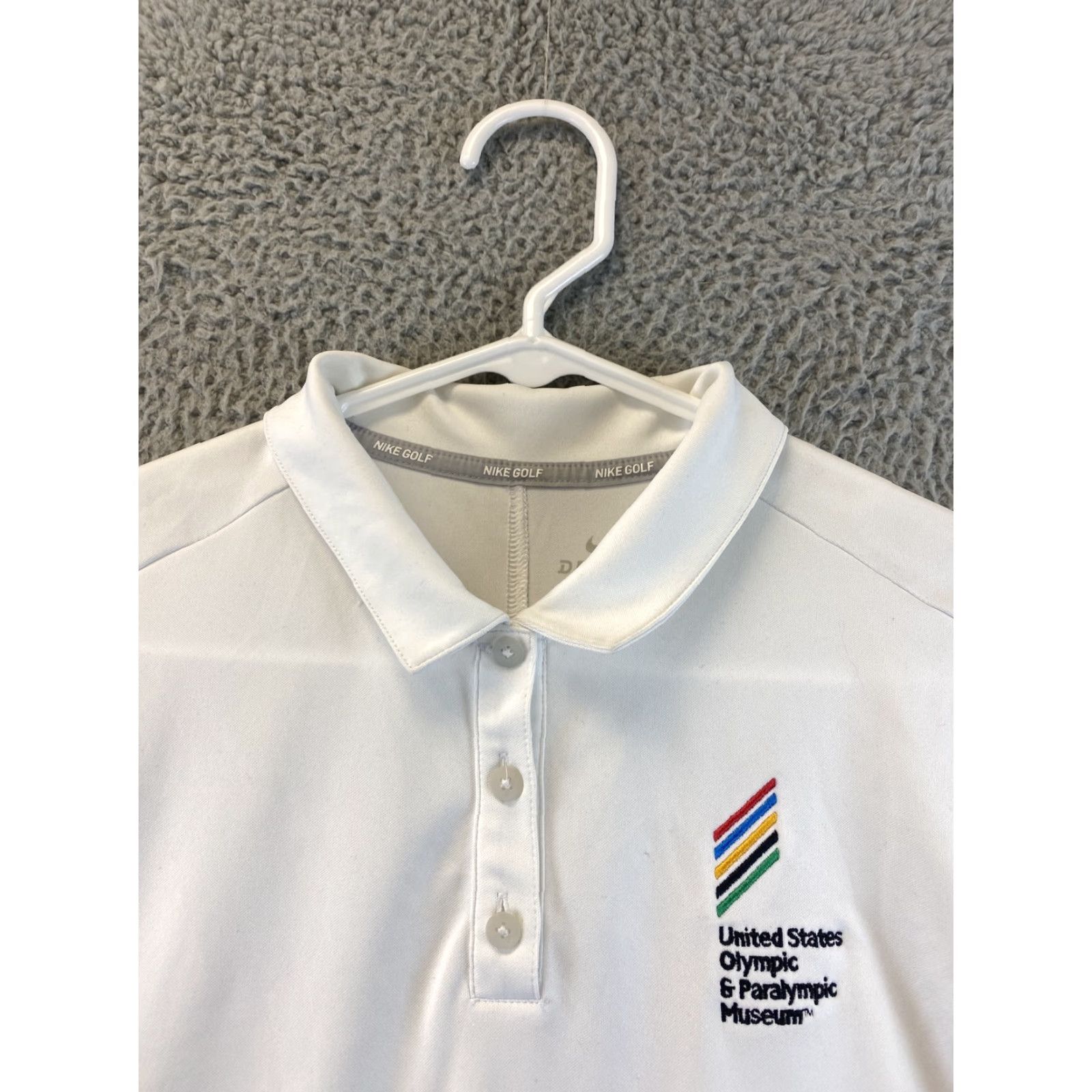Nike VINTAGE Nike Golf Polo Shirt Men M White Olympic Paralympic Dri-Fit Tour 90s Patriotic Shoes? Size US M / EU 48-50 / 2 - 4 Thumbnail