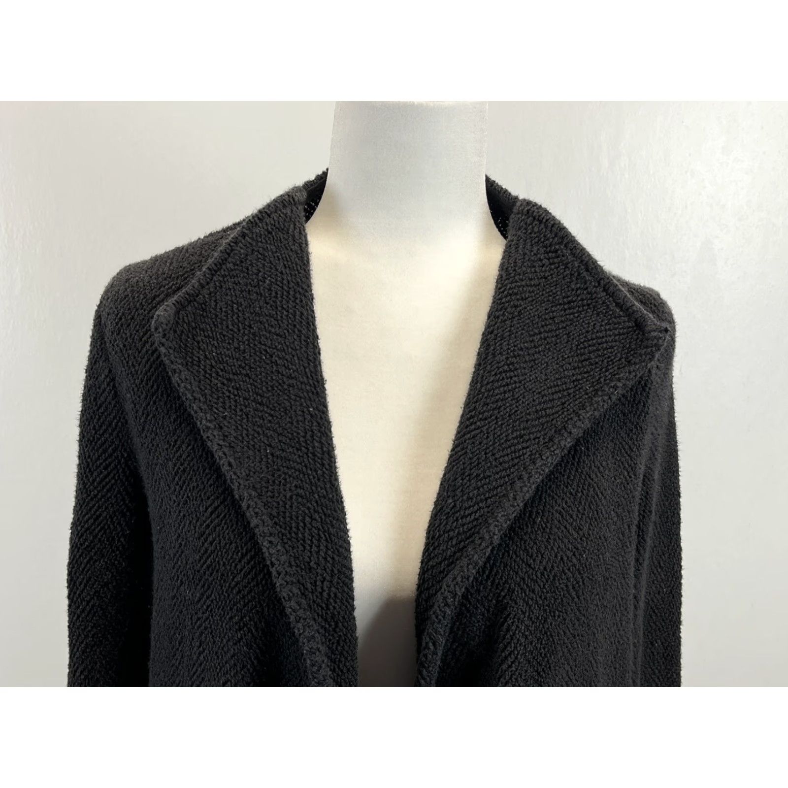 James Perse James Perse Cardigan Women Adult Sz 1 Black Open Front GUC Sweater Size XS / US 0-2 / IT 36-38 - 3 Thumbnail