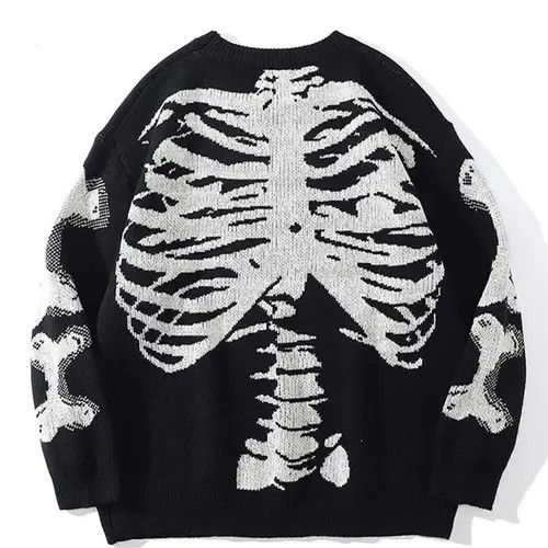 Goodale Oversized Skeleton Bone Printed Knitted Sweaters Size US L / EU 52-54 / 3 - 2 Thumbnail