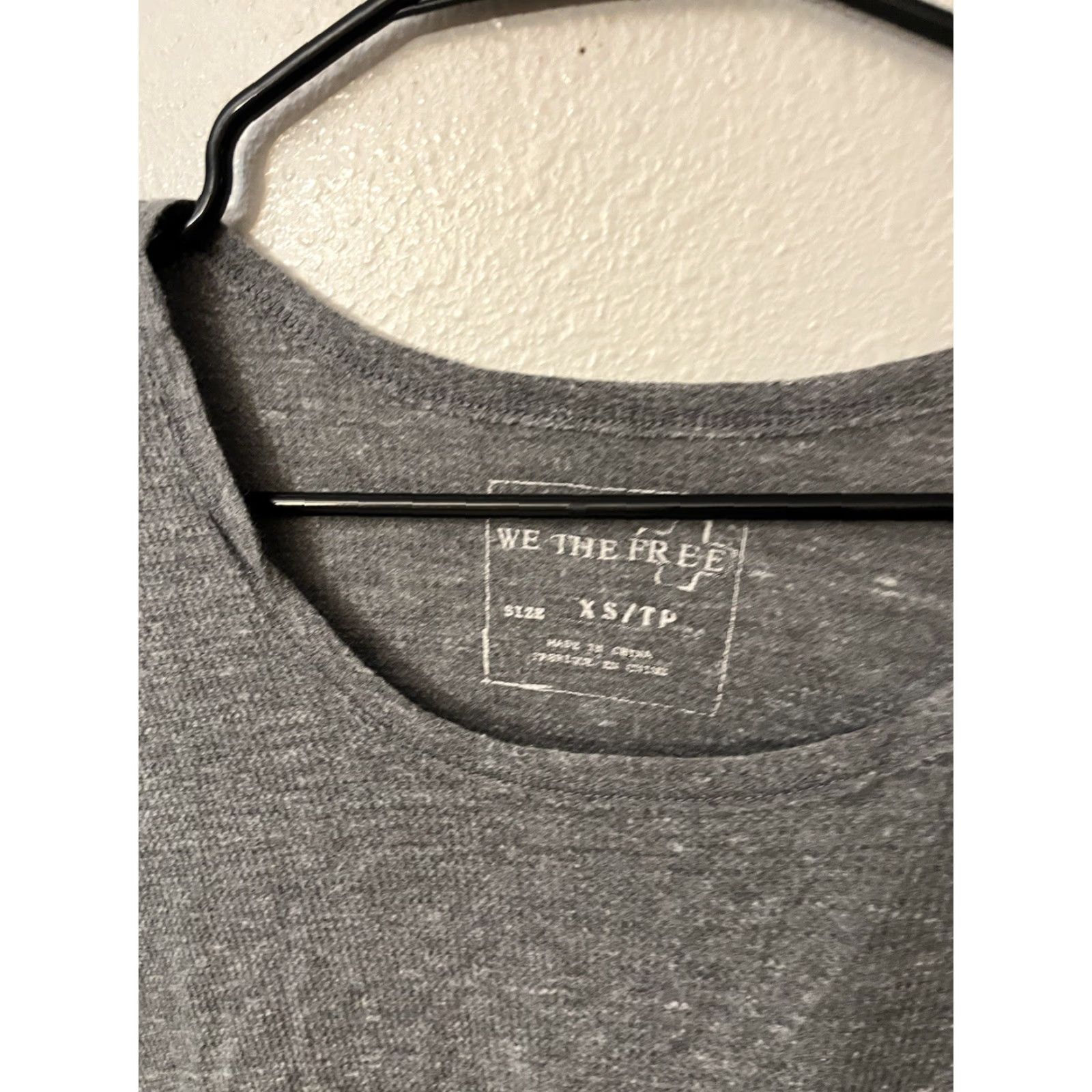 Free People We The Free Gray Knit Long Sleeve Lightweight T-Shirt XS Size XS / US 0-2 / IT 36-38 - 2 Thumbnail