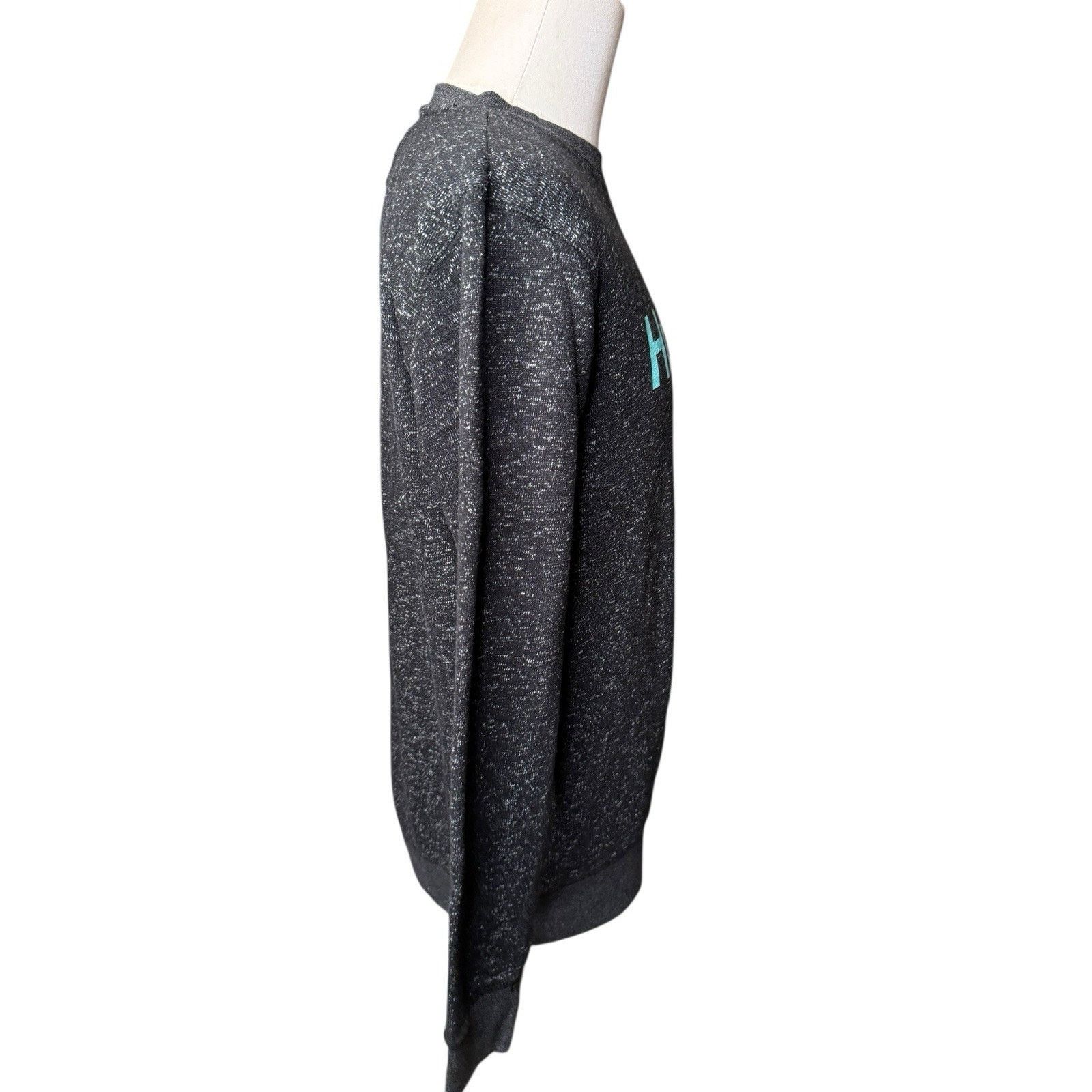 Hurley Hurley Crewneck Heathered Black Gray Pullover Sweatshirt Size US L / EU 52-54 / 3 - 6 Thumbnail
