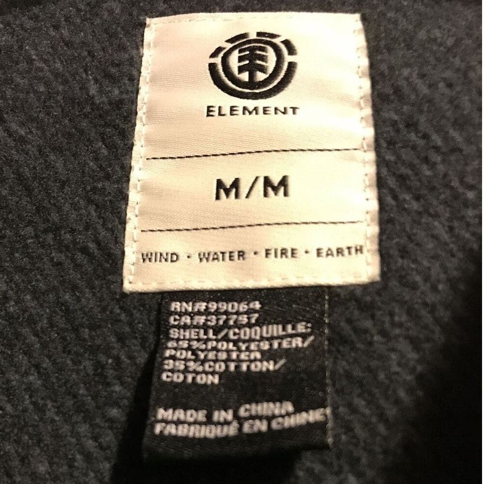 Element Element Men’s M Dark Gray Zip Hooded Cotton polyester jacket Size US M / EU 48-50 / 2 - 3 Thumbnail