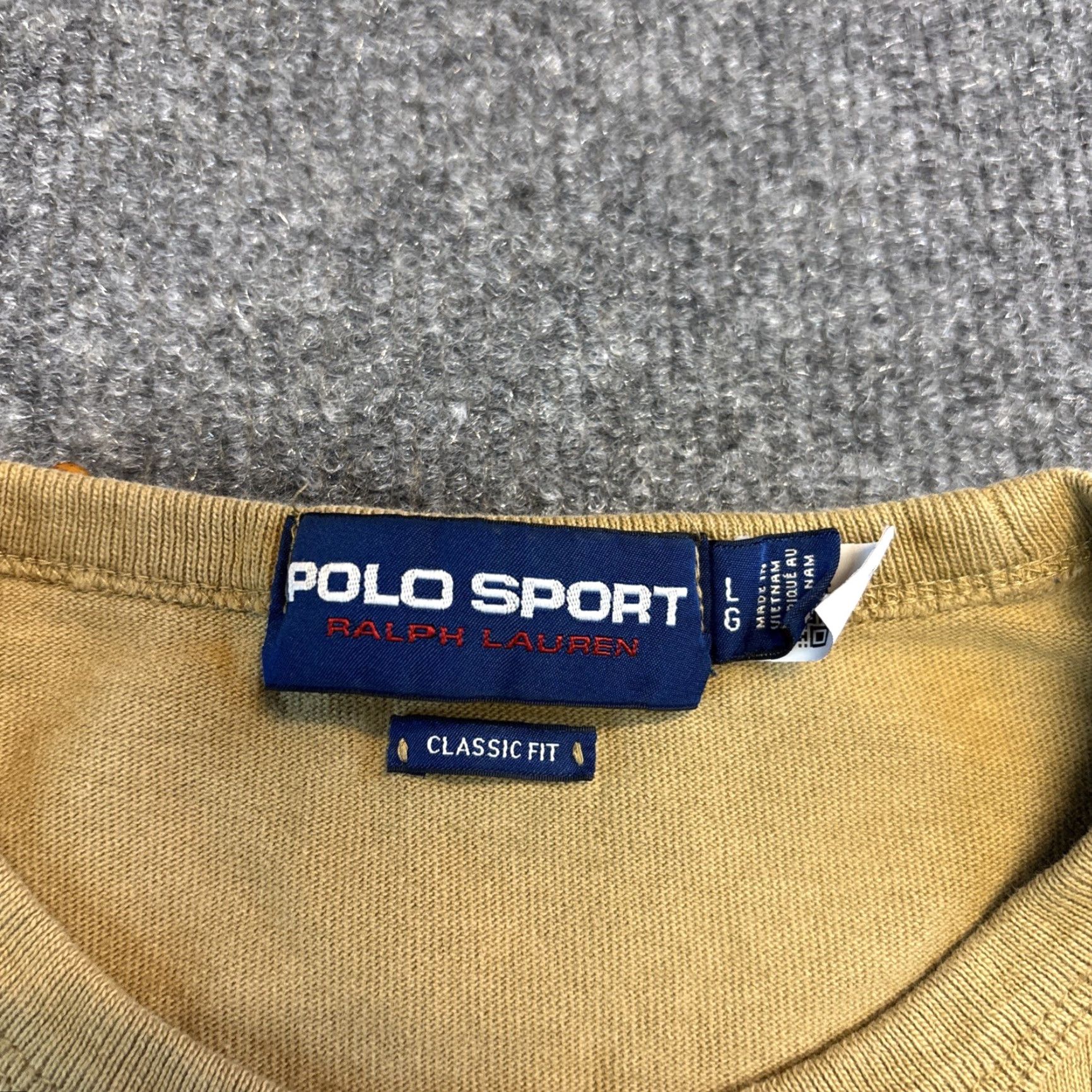 Vintage VTG Polo Sport Ralph Lauren 1992 Logo USA Flag Tee Brown Shirt L Womens Classic Fit T-Shirt Size L / US 10 / IT 46 - 3 Thumbnail