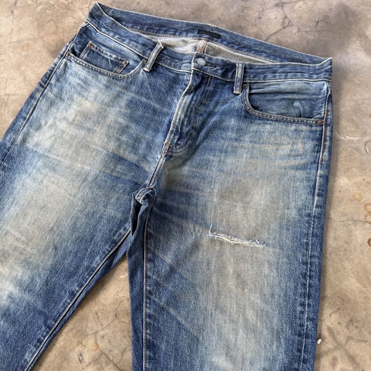 Japanese Brand W38 Vintage Japanese Rusty Mud Washer Denim Jean Pants Size US 38 / EU 54 - 4 Thumbnail