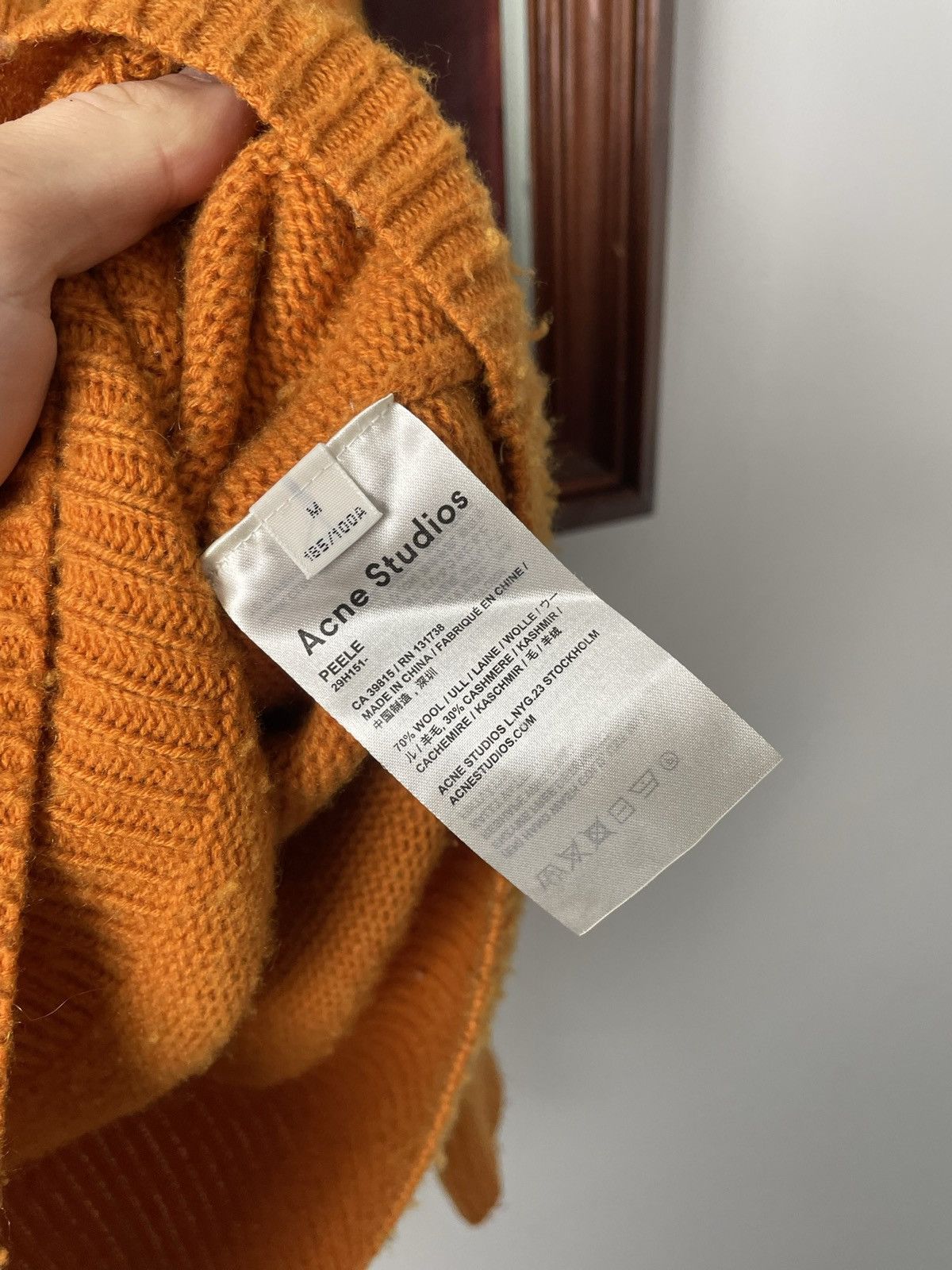 Acne Studios Acne Studios Wool Cashmere Knit Orange Luxury Casual Rare Size US M / EU 48-50 / 2 - 4 Thumbnail