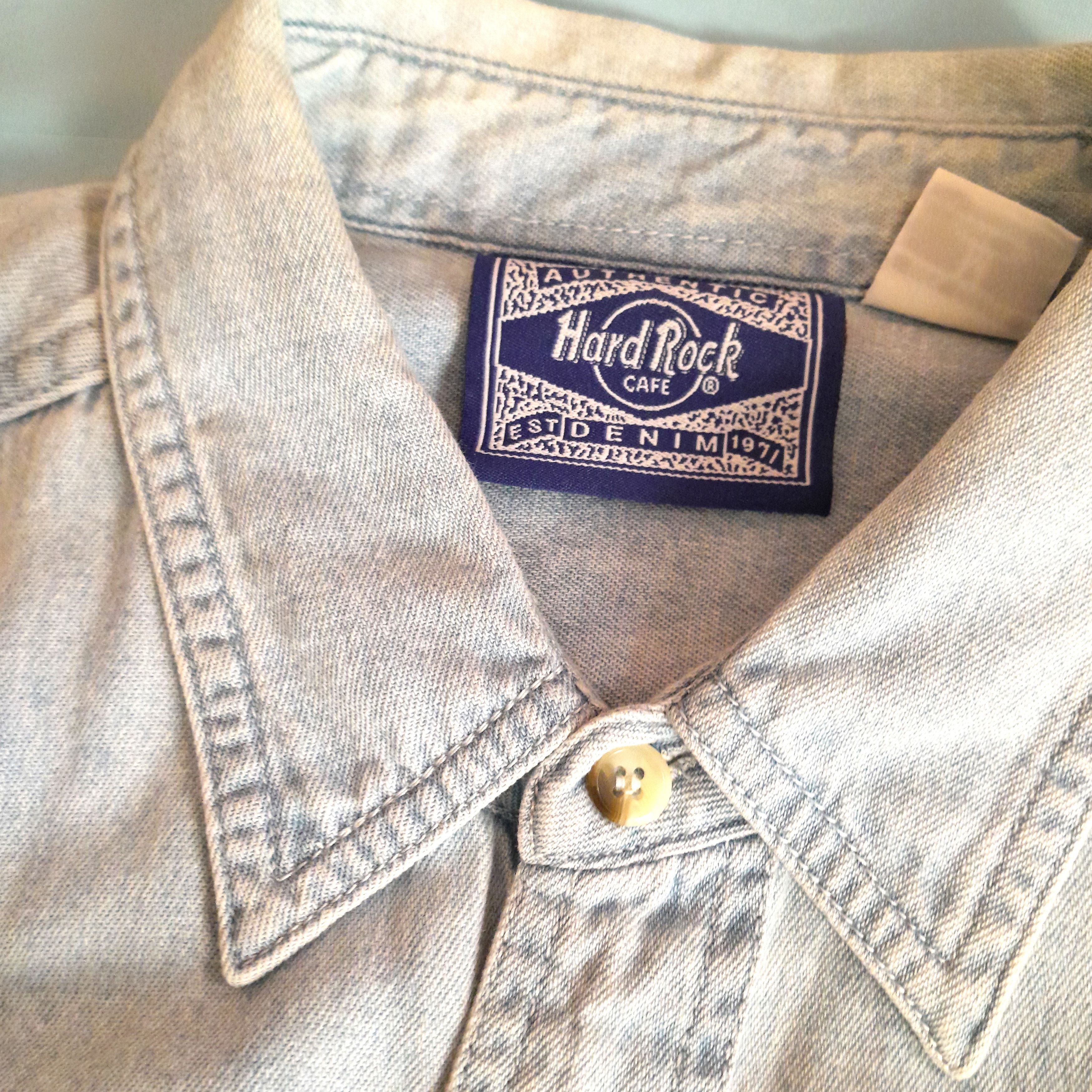 Hard Rock Cafe Hard Rock Cafe Men’s Long Sleeve Button Up Cotton Shirt Size US M / EU 48-50 / 2 - 2 Thumbnail
