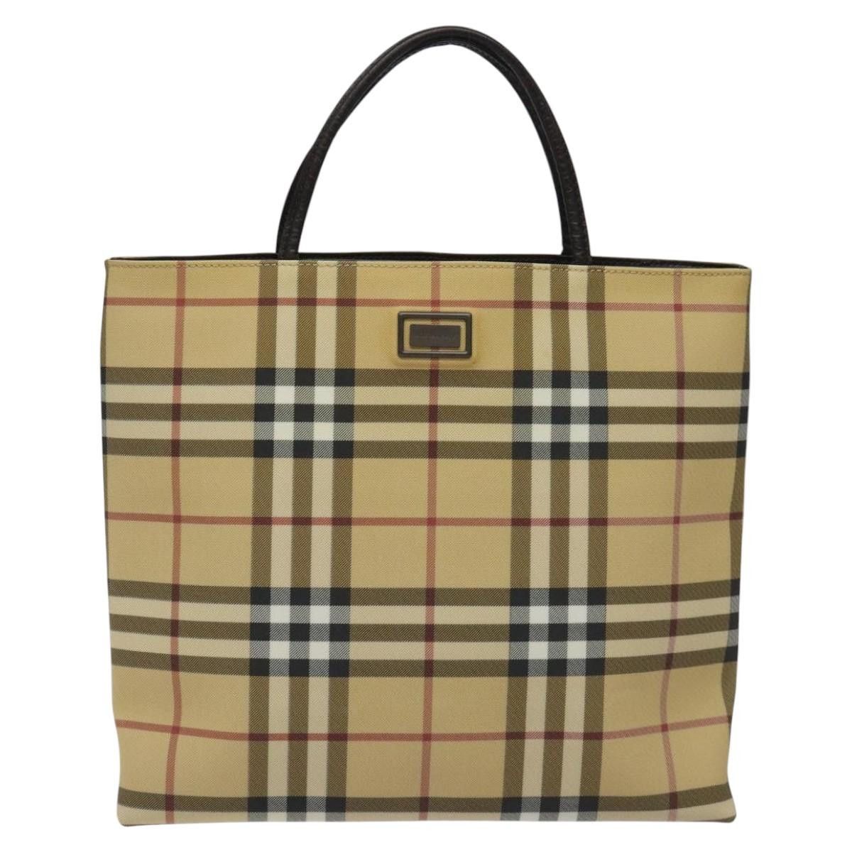 Burberry Nova Check Beige Canvas Handbag (Pre-Owned) Size ONE SIZE - 1 Thumbnail