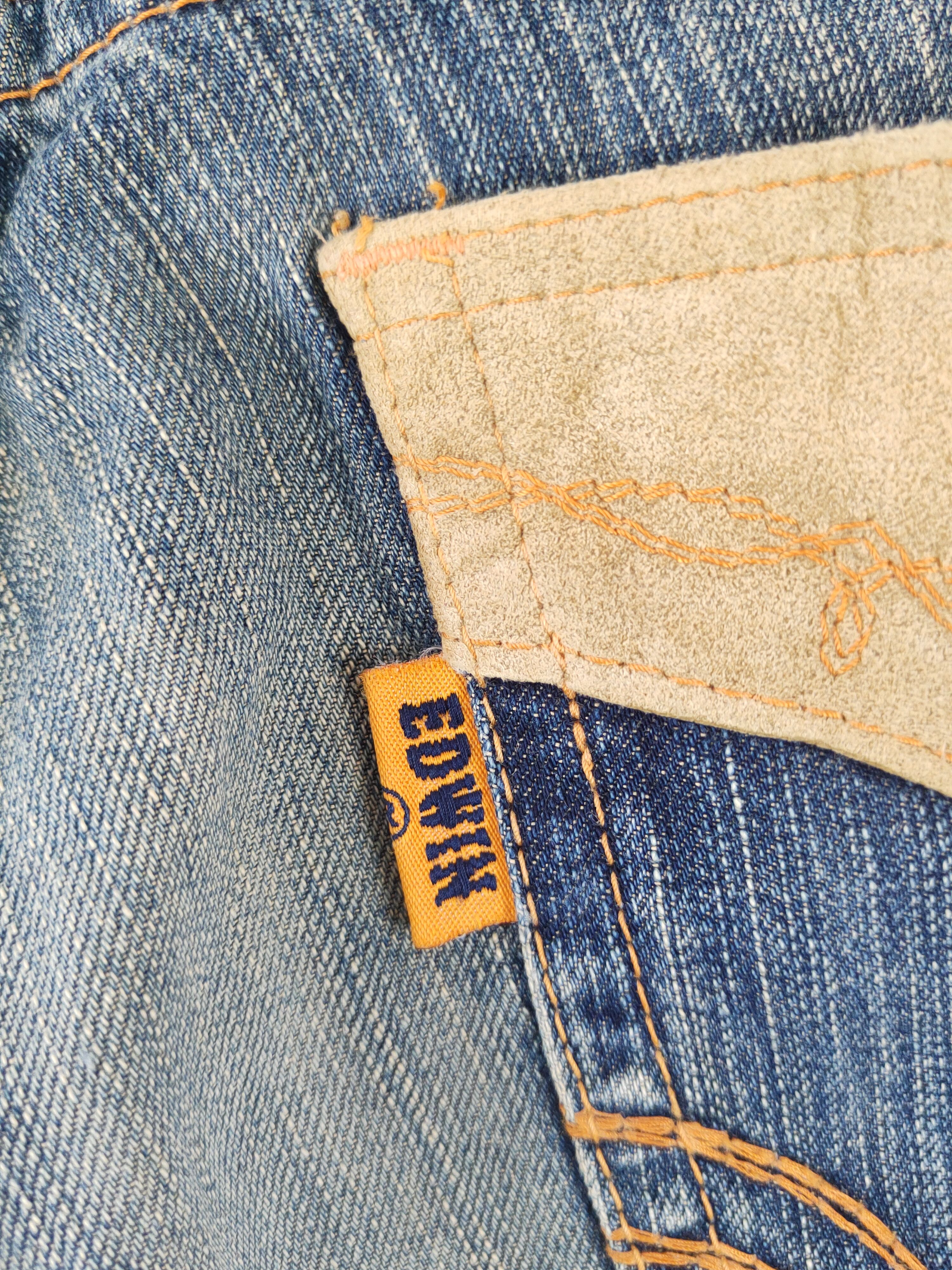 Edwin Edwin Dark Blue Distressed Ripped Jeans #W1866 Size US 33 - 10 Thumbnail