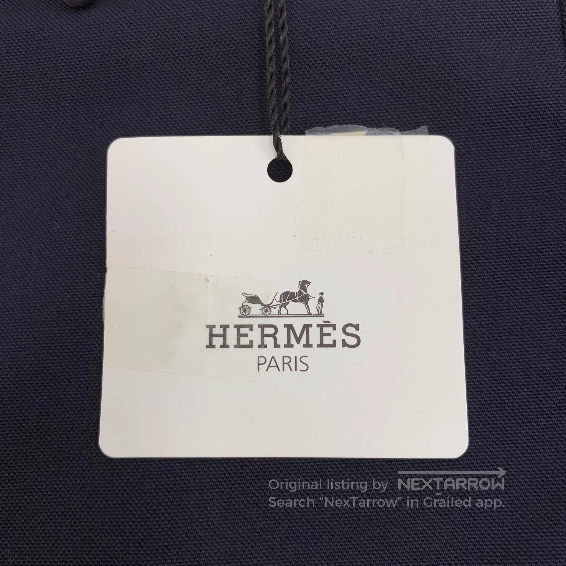 Hermes Hermes size M Dark blue bell chain cotton casual half-skir Size 37" - 8 Thumbnail