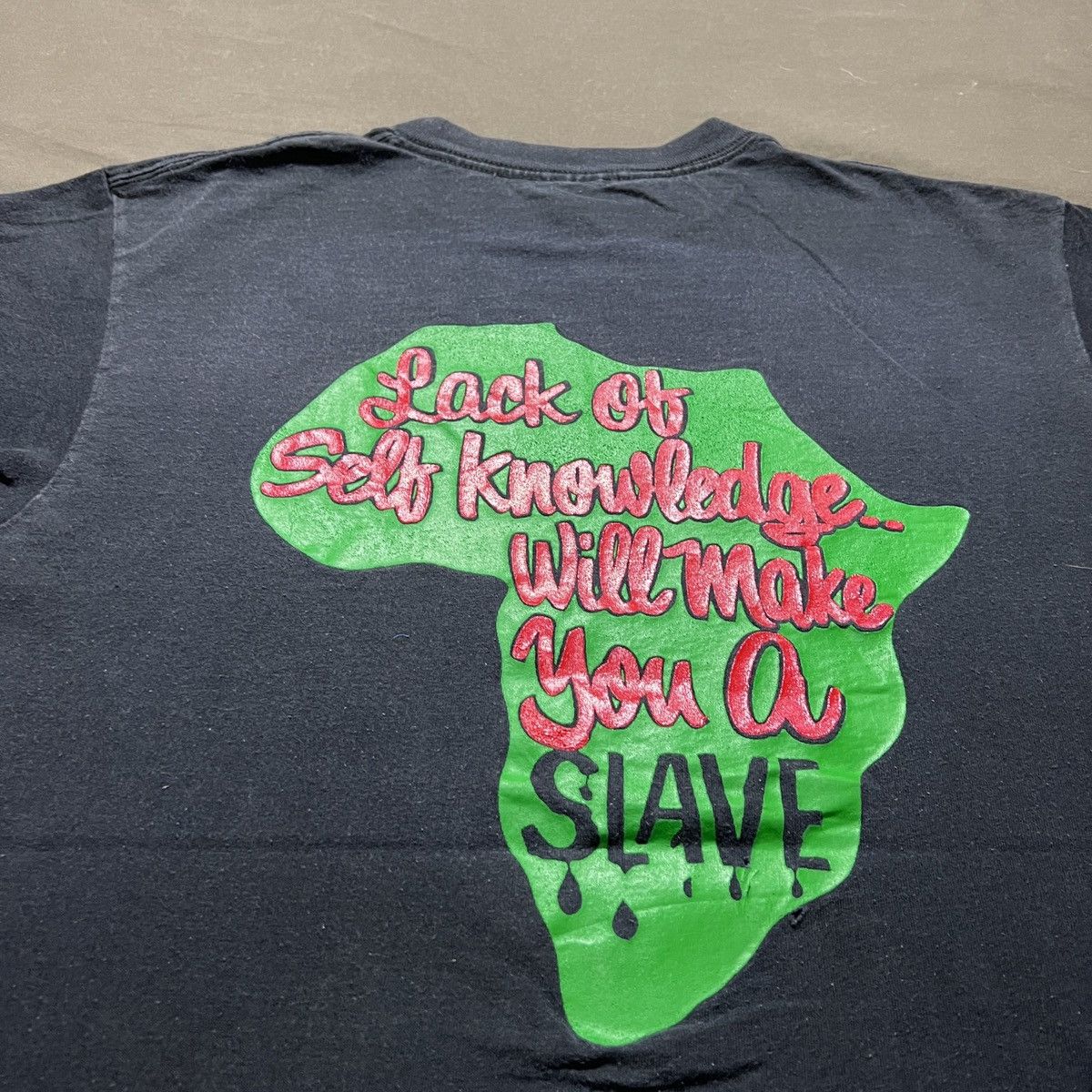 Rap Tees Vintage Marcus Garvey Quotes Black History Faded Graphic Size US M / EU 48-50 / 2 - 6 Thumbnail
