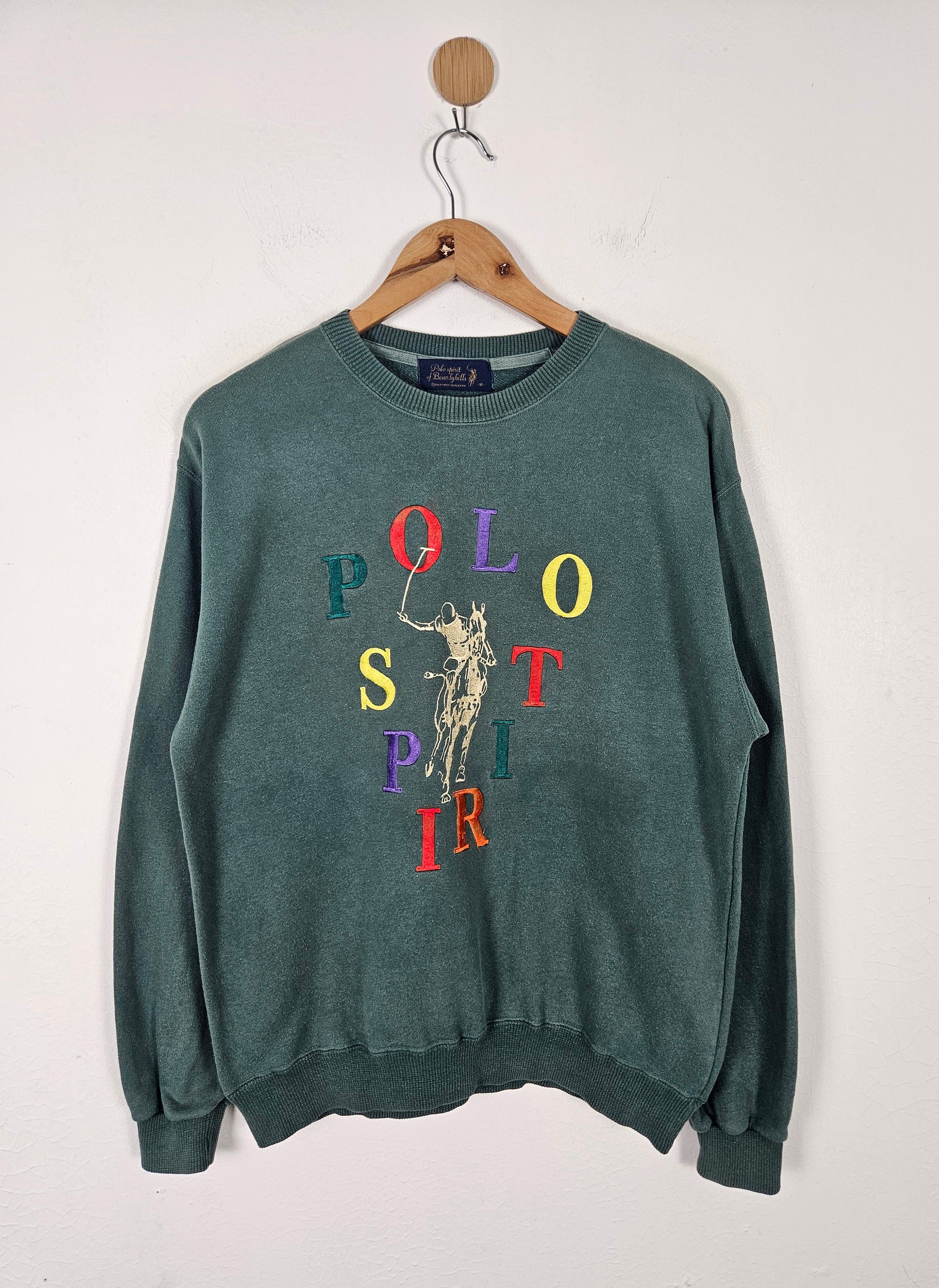 Vintage Vintage POLO SPIRIT Embroidery Sweatshirt 1990s Size US M / EU 48-50 / 2 - 1 Thumbnail