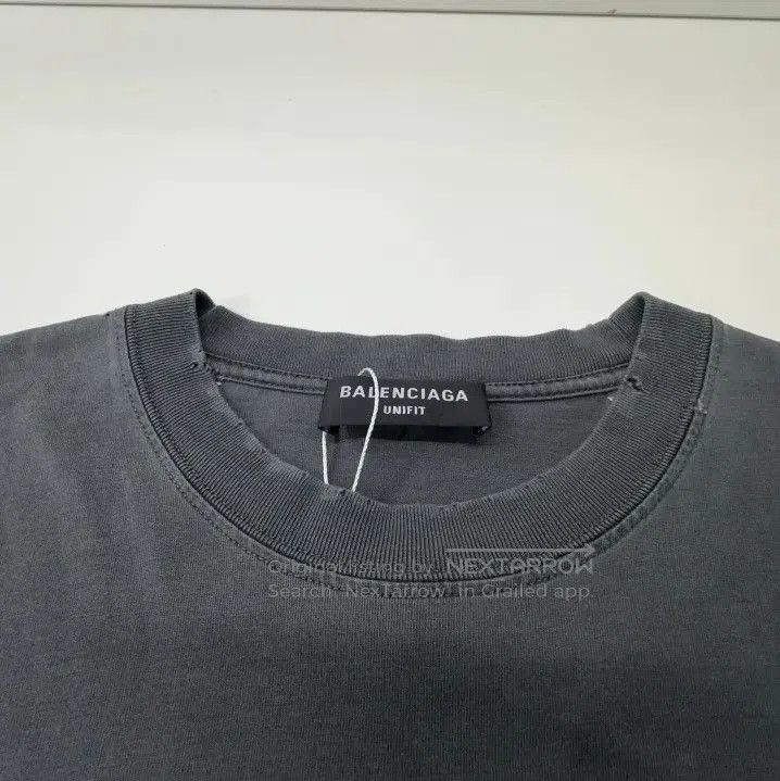 Balenciaga Balenciaga Black Distressed Print Cotton T. Size US S / EU 44-46 / 1 - 6 Thumbnail