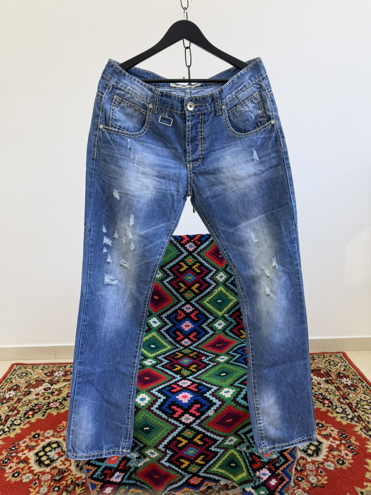 Hedi Slimane Vintage Dior Hedi Slimane Style Washed Denim Jeans Size US 32 / EU 48 - 7 Thumbnail
