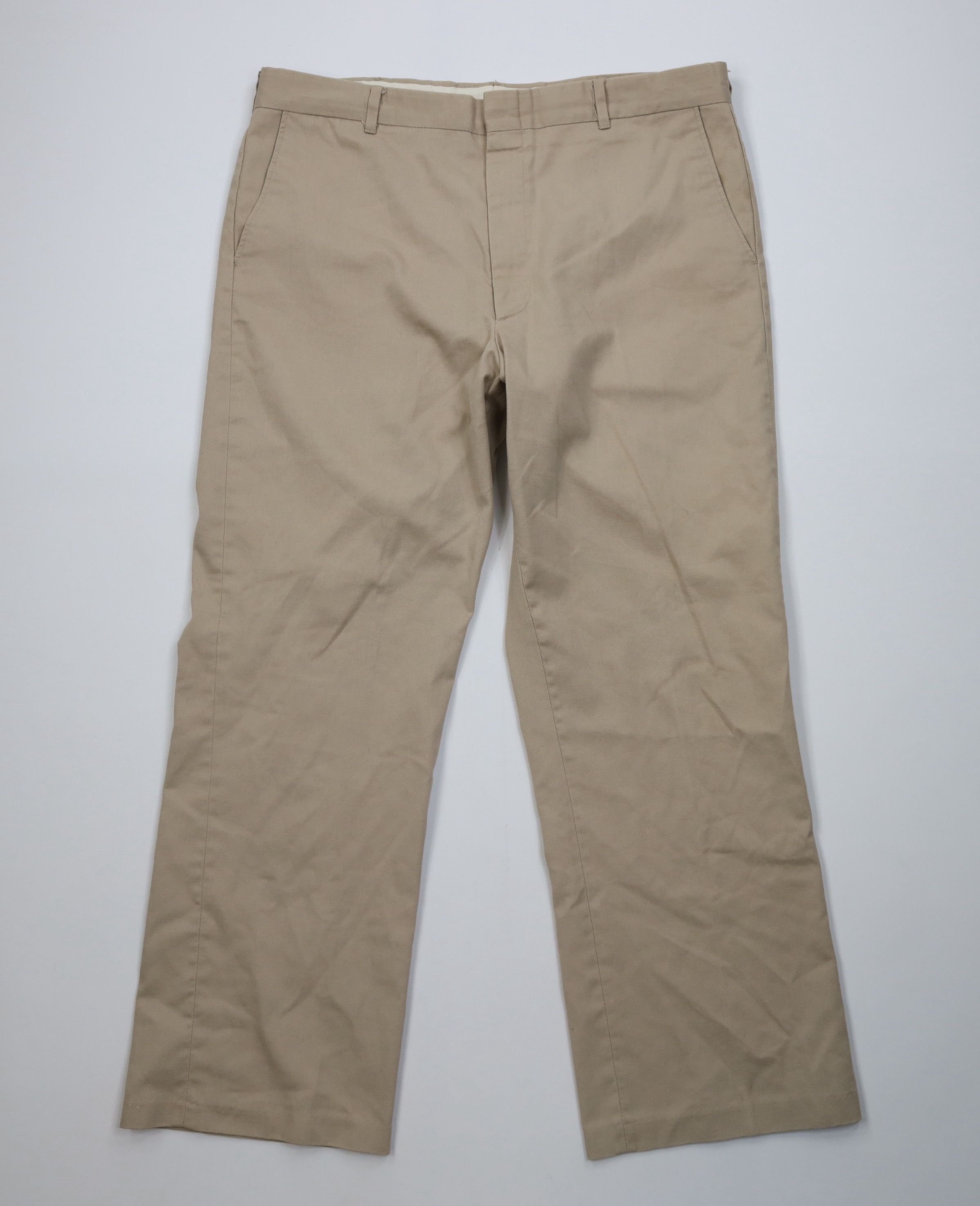 Vintage Vintage 70s Streetwear Wide Leg Chino Pants Trousers Beige Size US 36 / EU 52 - 1 Thumbnail