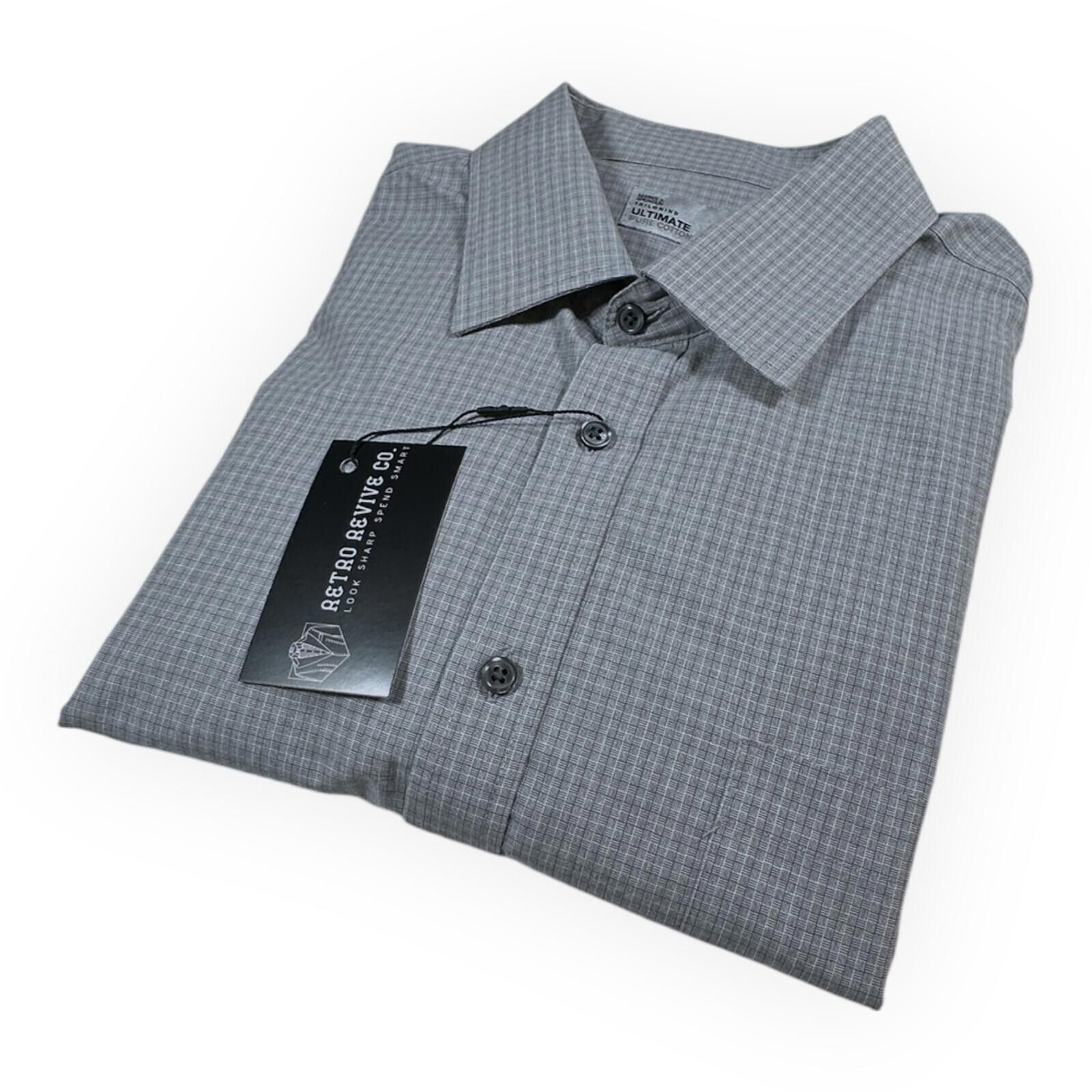 Marks & Spencer Marks & Spenser Shirt Men's UK Size 2XL Grey Non Iron Size 48R - 1 Thumbnail