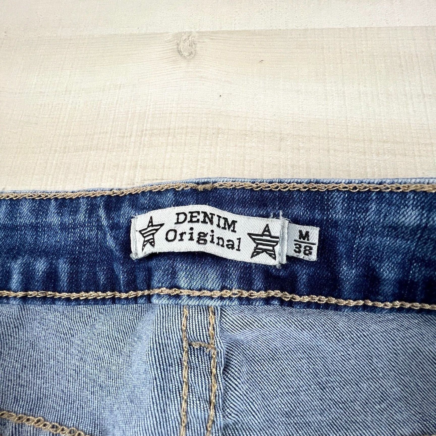 Vintage Denim Original Womens Skinny Jeans Blue Medium 25" Waist Stretch Star Embellishment Size 32" / US 10 / IT 46 - 4 Thumbnail