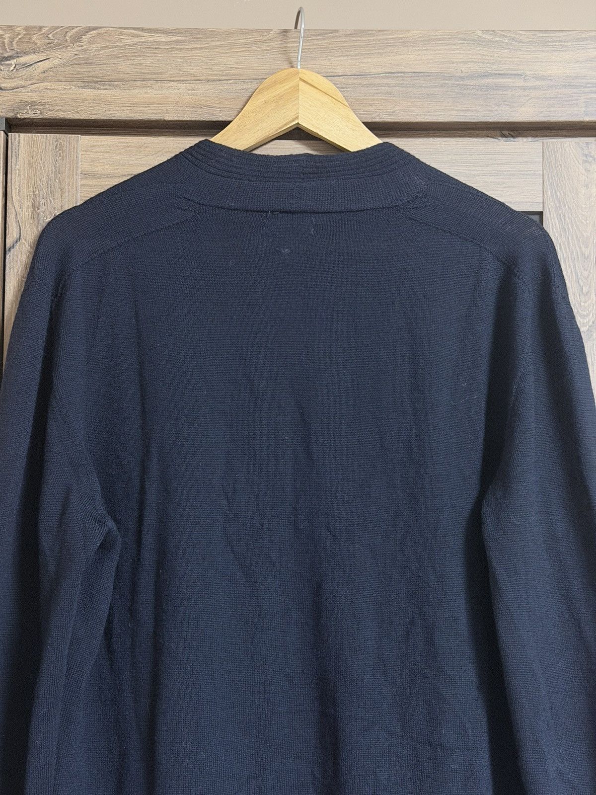 MD75 MD75 Navy Blue Wool Button Up Light Cardigan Sweater M Size US M / EU 48-50 / 2 - 14 Thumbnail