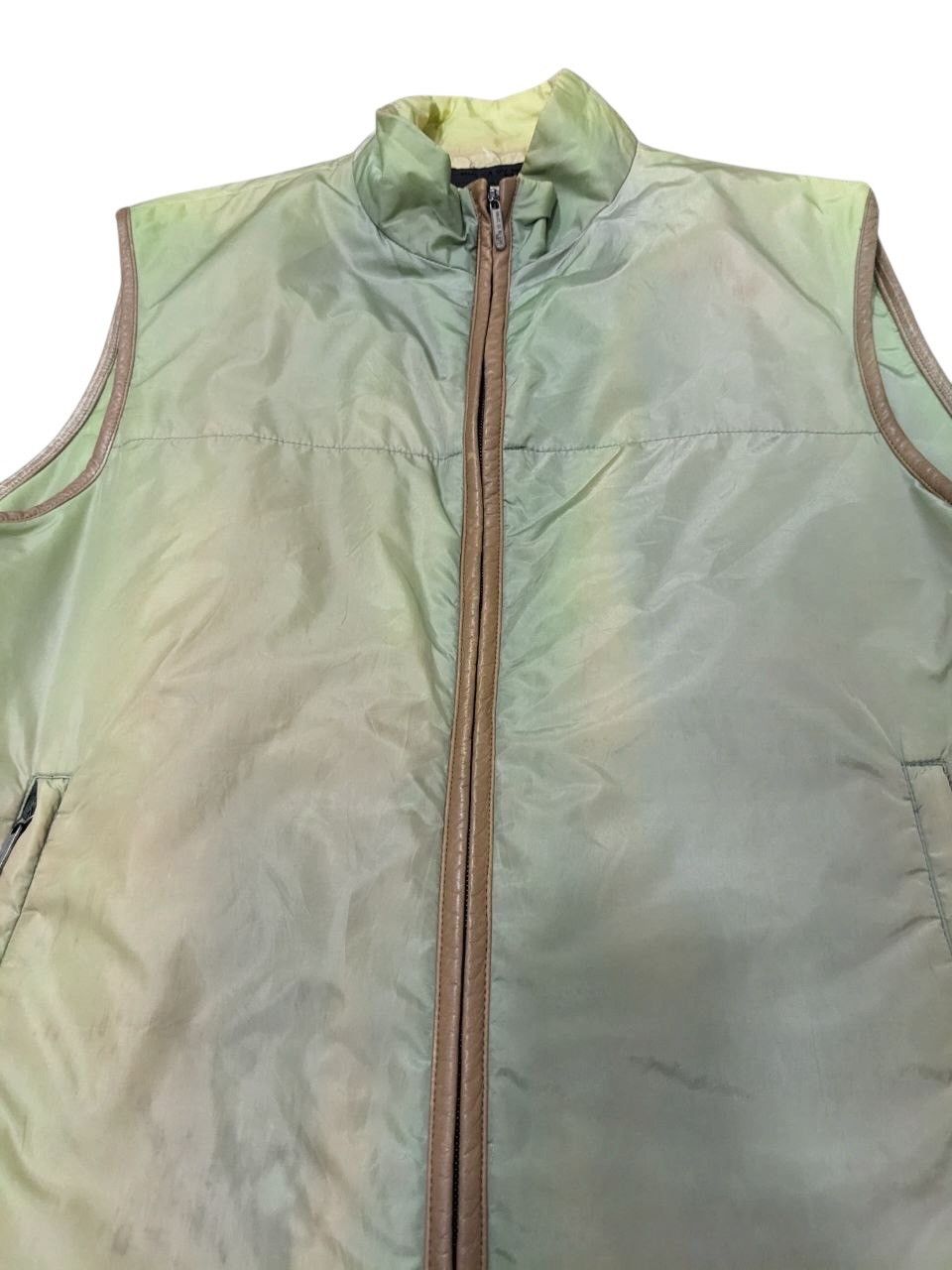 Comme Ca Ism COMMECADU MEN DYED FADED COLOR PATTERN SLEEVELES ZIPPER VEST Size US S / EU 44-46 / 1 - 3 Thumbnail
