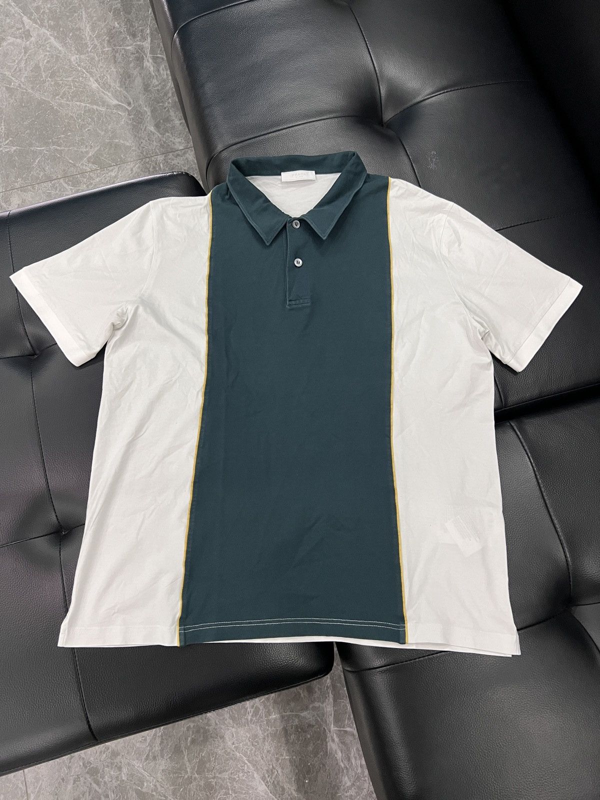Prada Prada Colorblock Panel Structured Polo Shirt Size US XXL / EU 58 / 5 - 1 Thumbnail