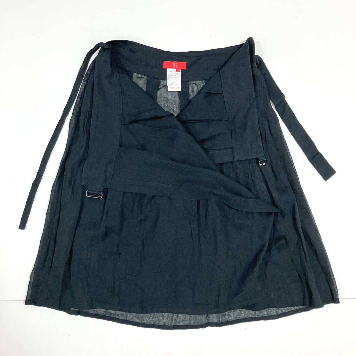 Yohji Yamamoto Y's Yohji Yamamoto - Linen Sheer Wrap Skirt Size 27" / US 4 / IT 40 - 8 Thumbnail