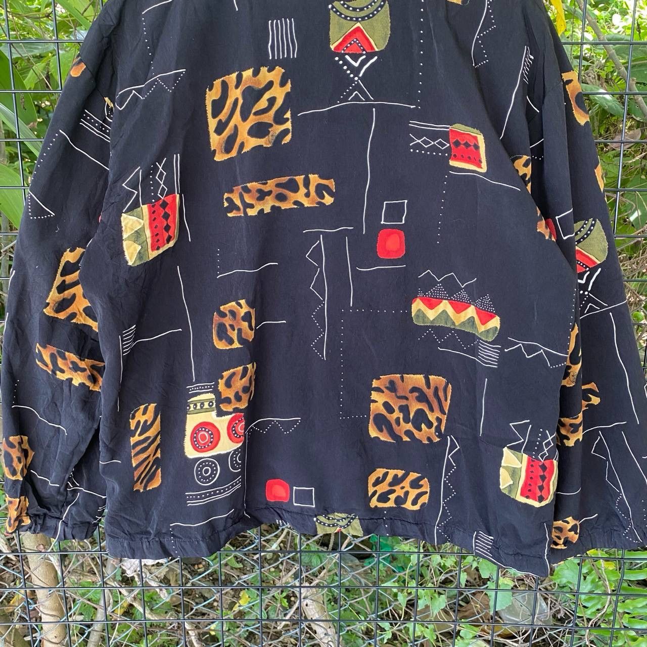 Designer × Vintage Vtg Erin Lindon Fullprint Baggy Zipper Flannel Jacket Size US L / EU 52-54 / 3 - 8 Thumbnail